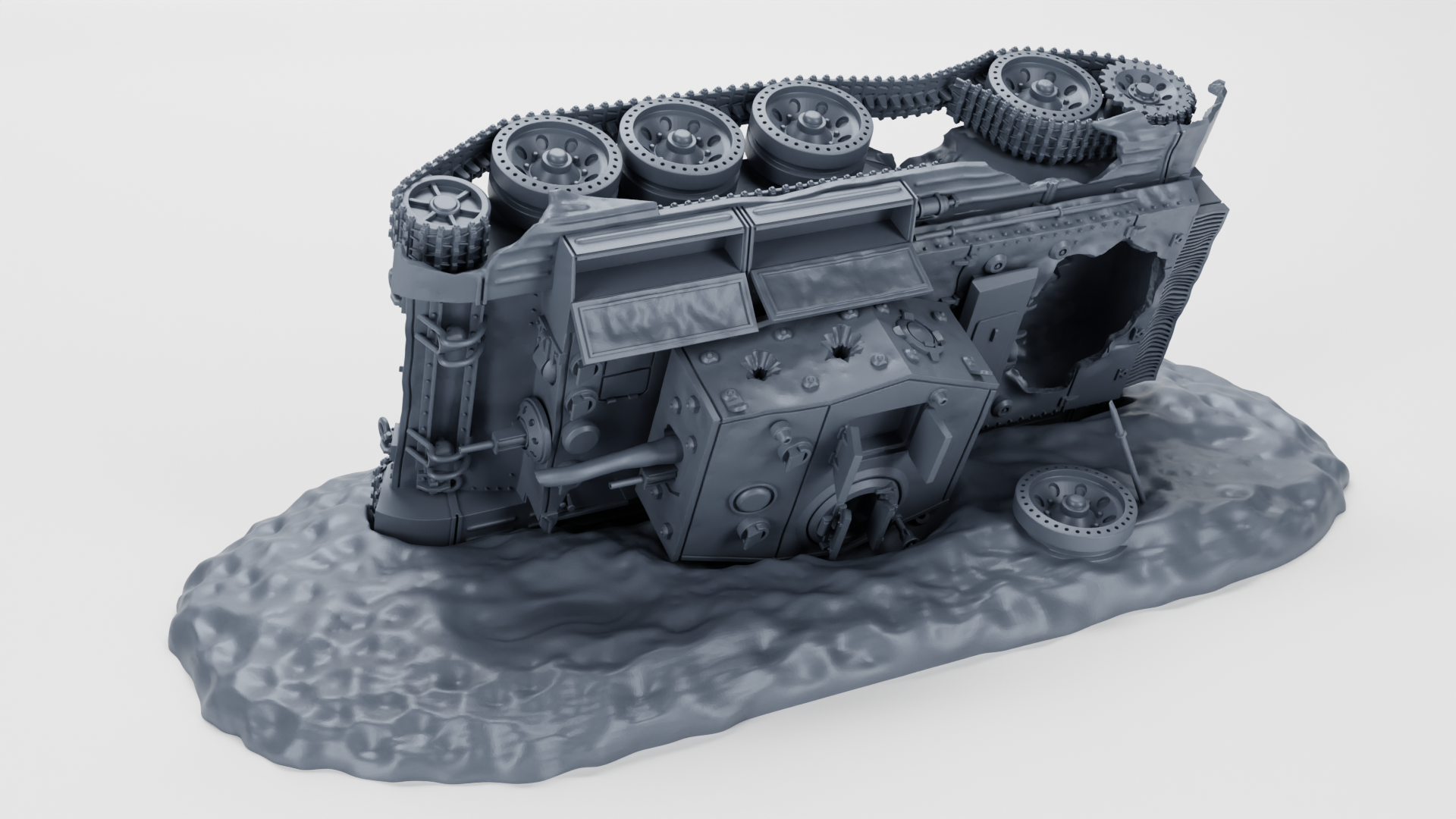 Destroyed - A27M Cromwell IV (UK) - 28 mm Scale - wargame3d