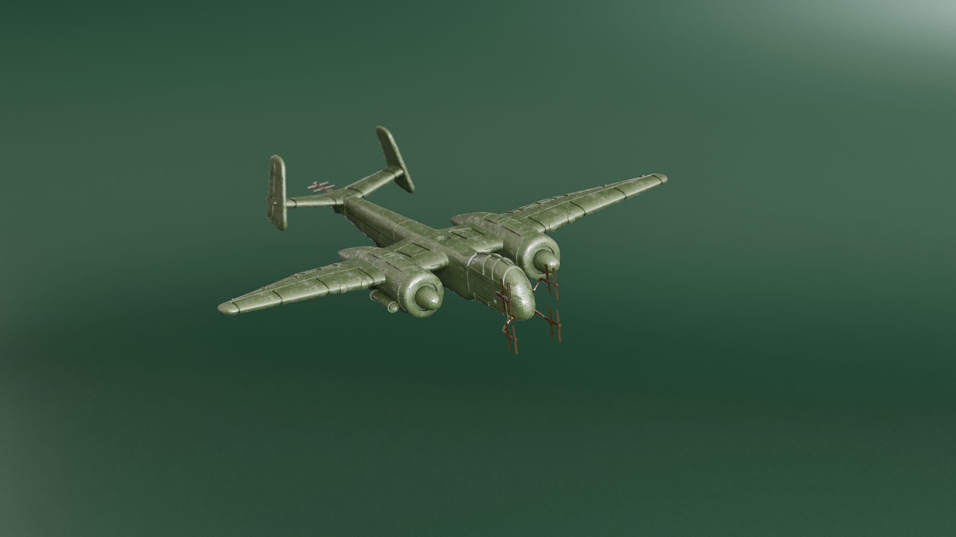 Heinkel He-219 Uhu (Eagle-Owl) - WWII Battle Planes - 1/200 Scale - wargame3d