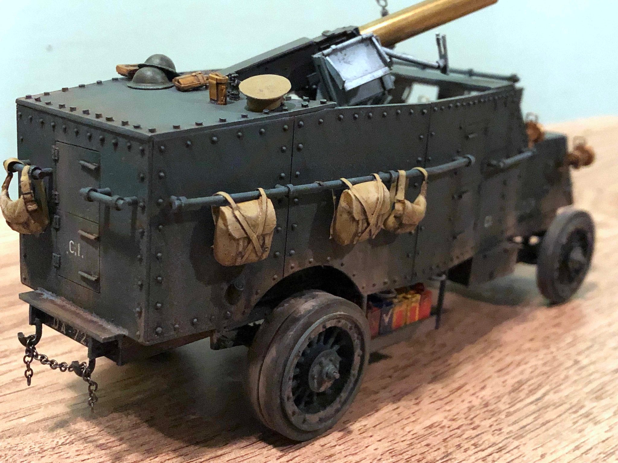 Pierce-Arrow Armored Car - WWI - UK Army - wargame3d- 28mm Scale
