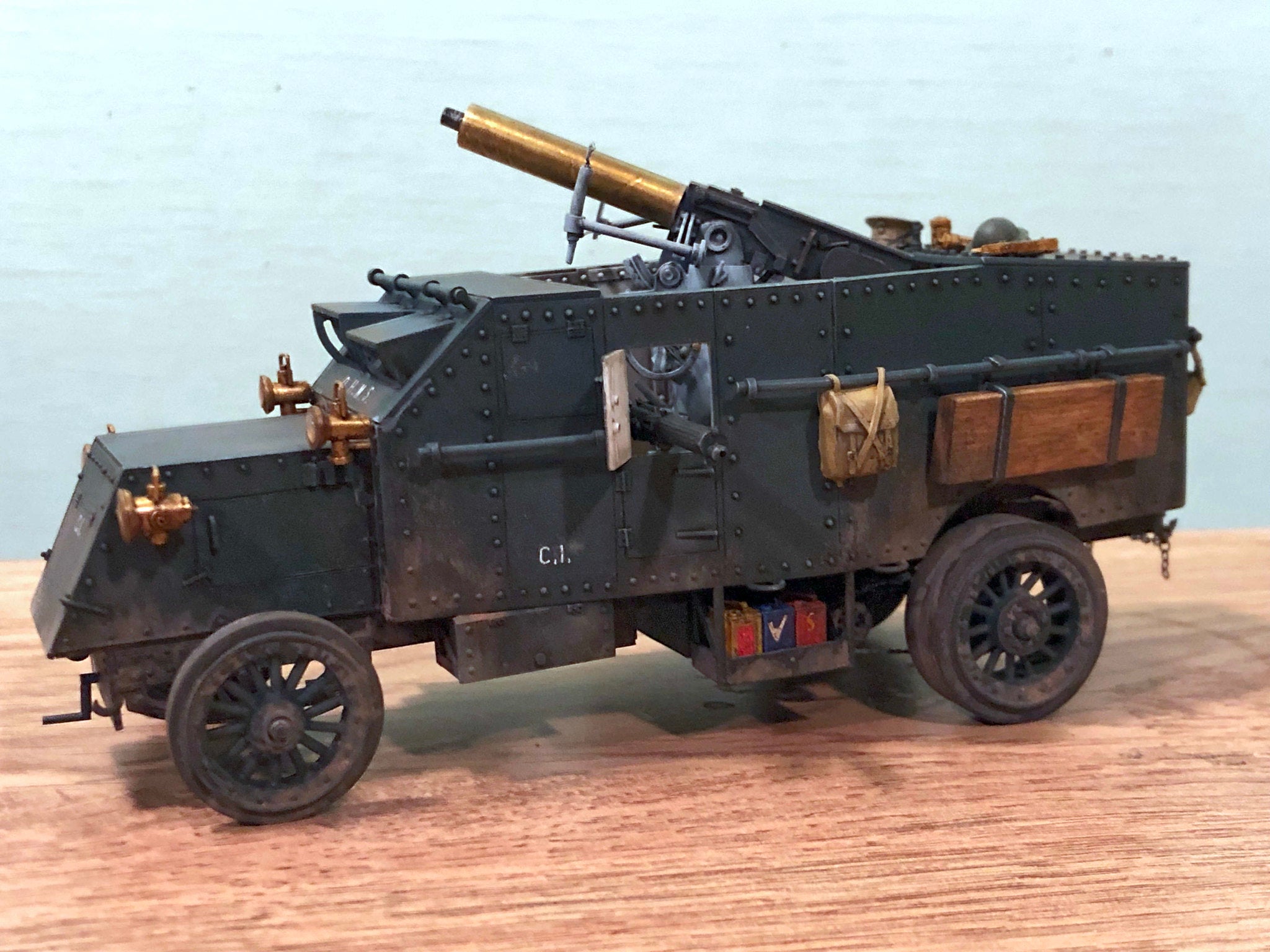 Pierce-Arrow Armored Car - WWI - UK Army - wargame3d- 28mm Scale