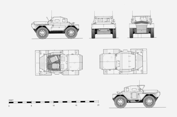 Daimler Dingo MKII - UK Army - wargame3d- 28mm Scale