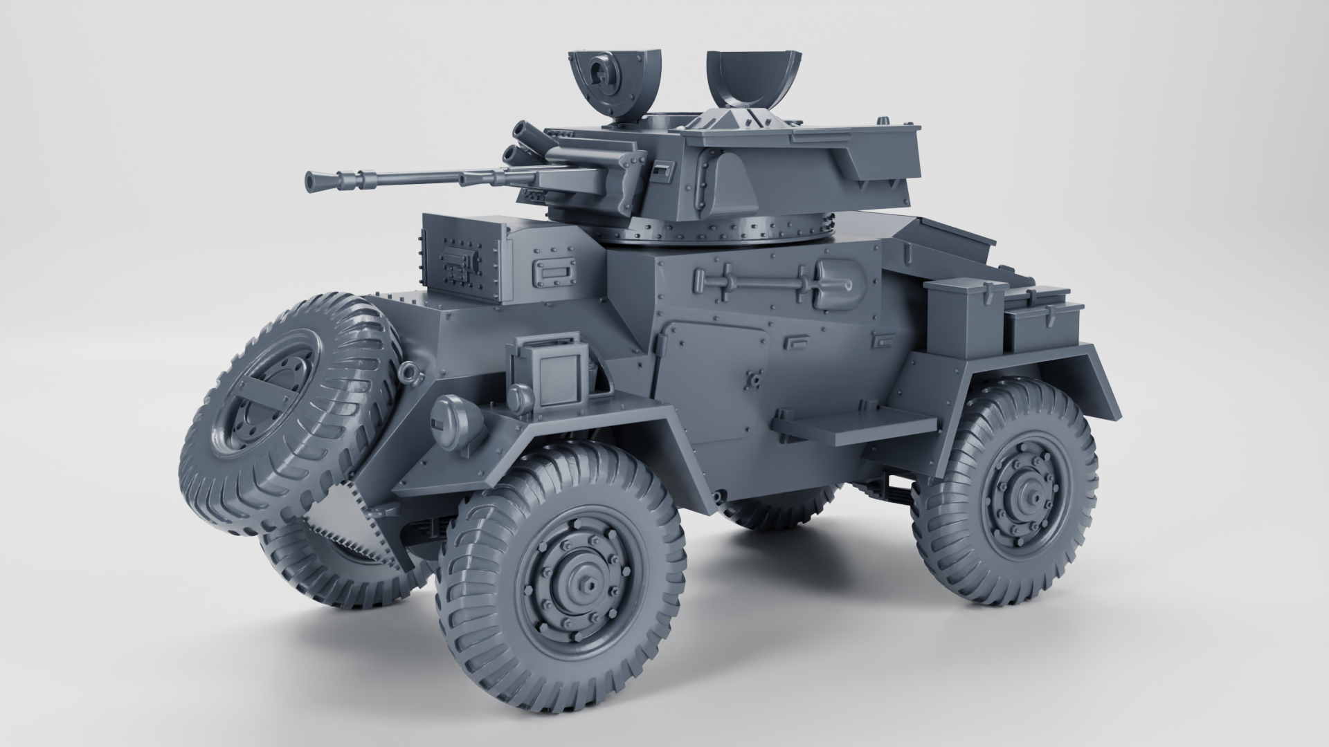 Humber Armored Car Mk.I- UK Army - 28mm Scale - wargame3d