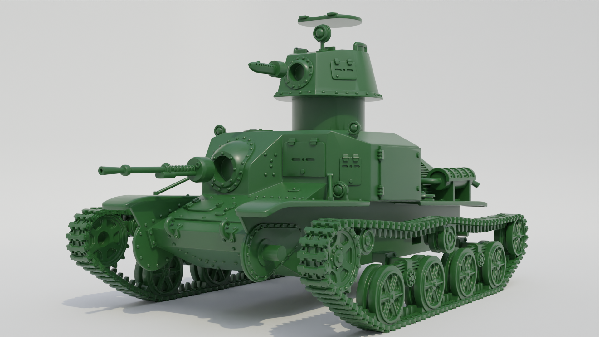Tankette Type 92 Jyu-Sokosha (late) - Japanese Army - 28mm Scale - wargame3d