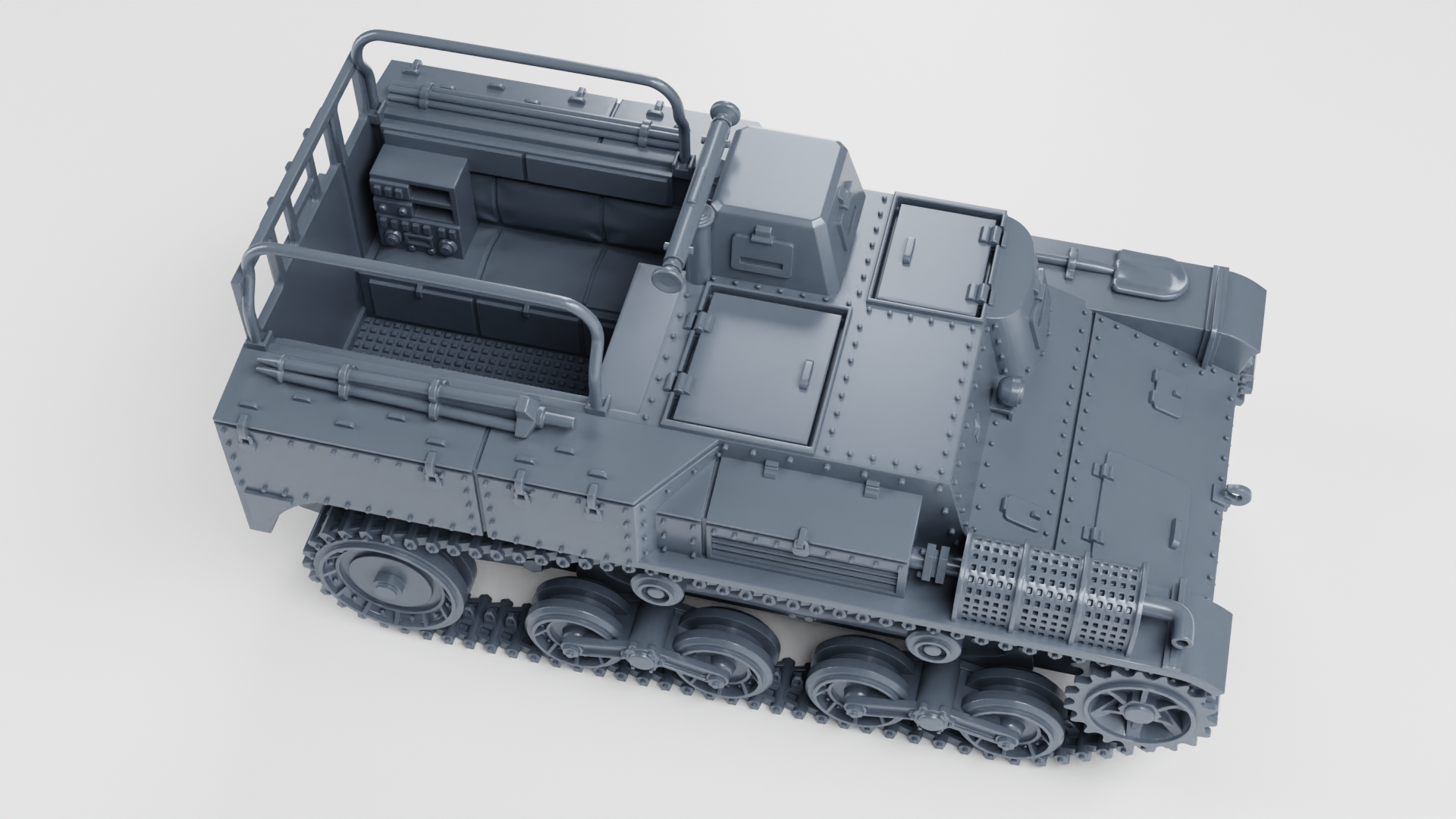Type 100 Te-Re artillery observation tankette - Japanese Army - 28mm Scale - wargame3d