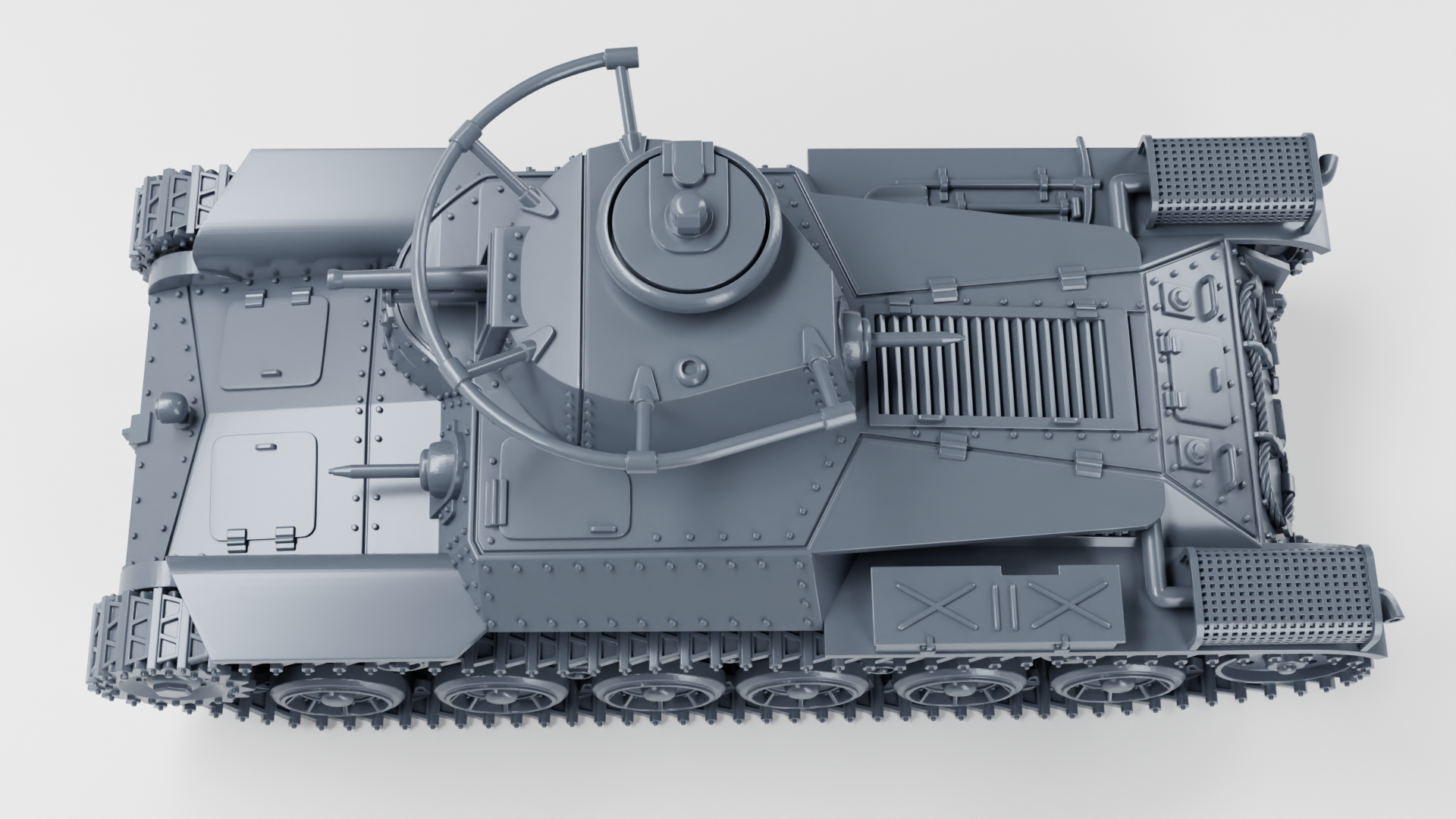 Type 97 Chi-Ha + Shi-Ki Command Tank - Japanese Army - 28mm Scale - wargame3d