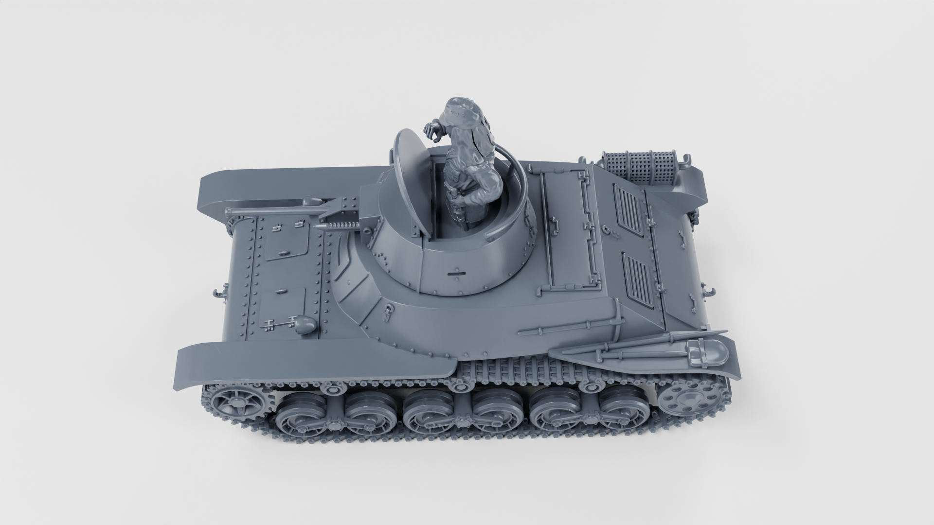 Type 98 Ke-Ni Light Tank - Japanese Army - 28mm Scale - wargame3d