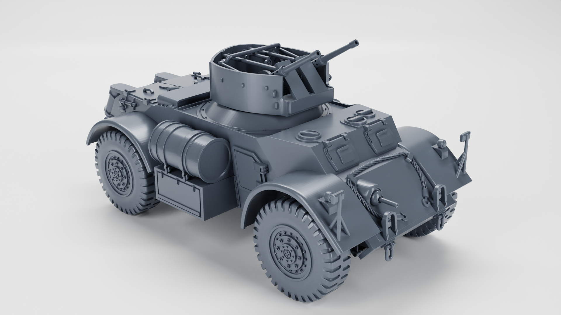 T17E2 Staghound AA - UK Army - 28mm Scale - wargame3d