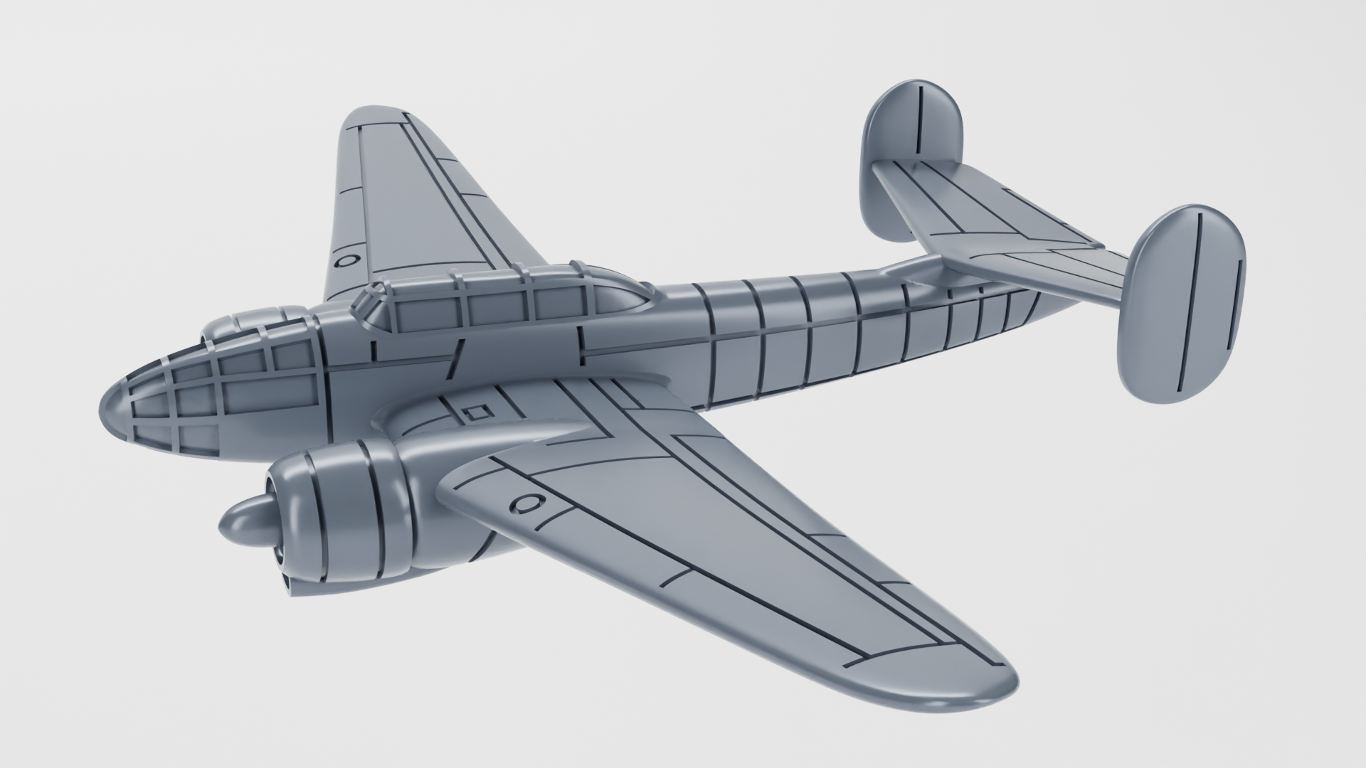 Bloch MB.174 - French Aircraft of WWII - 1:200 Scale - Great for Table Top War Games and Dioramas - Resin - wargame3d