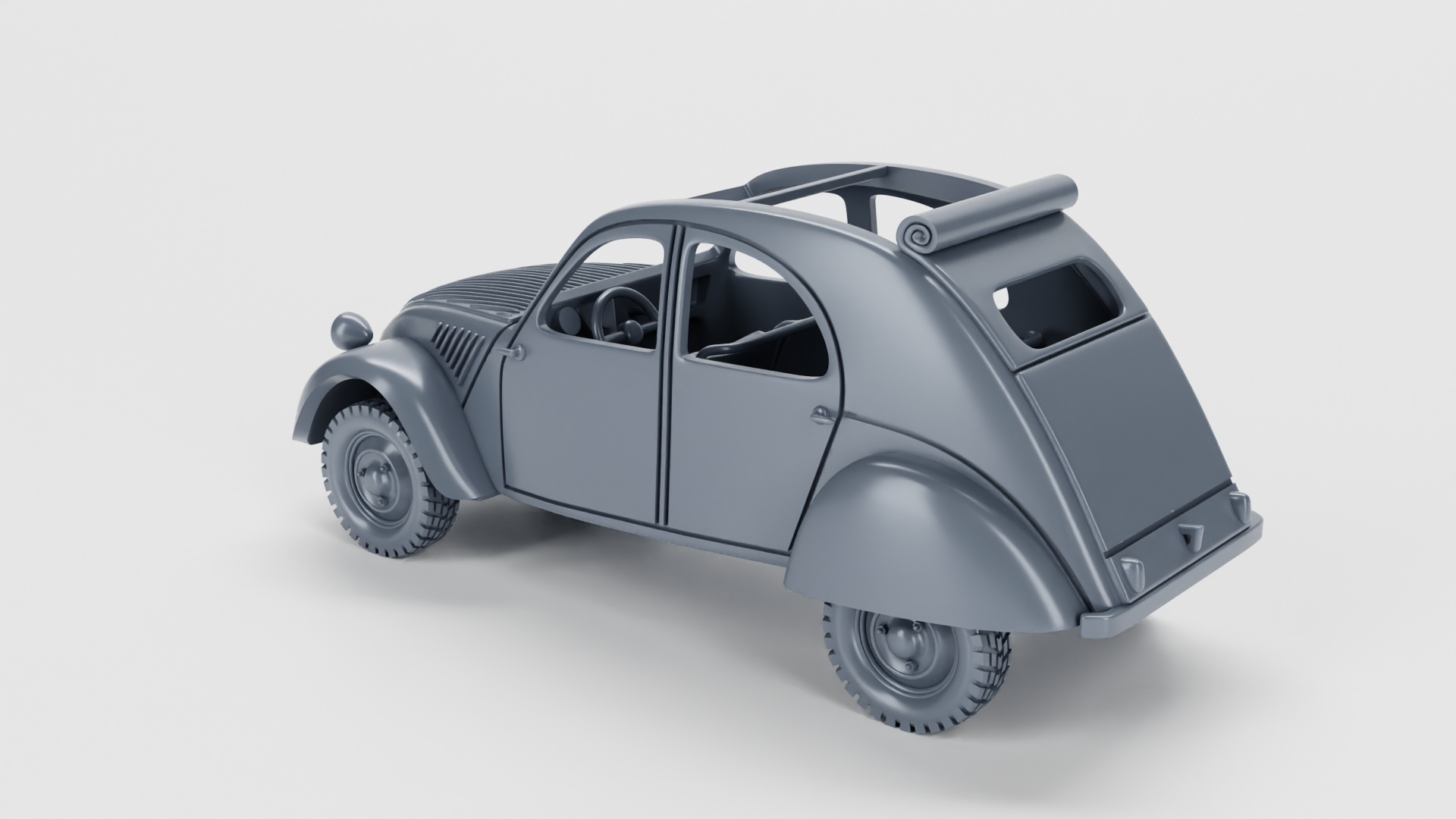 Citroen 2CV (France) - French Army - 28mm Scale - wargame3d