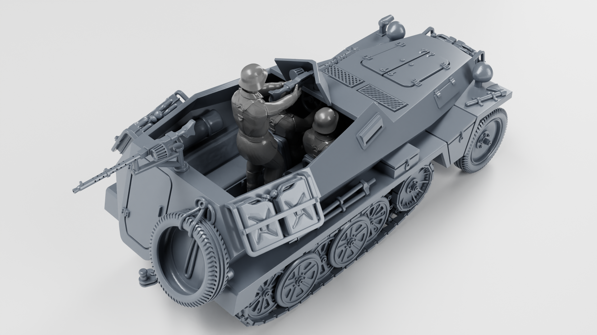 Sd.Kfz.250-1 Leichter Schützenpanzerwagen - German Army - 28mm Scale - wargame3d