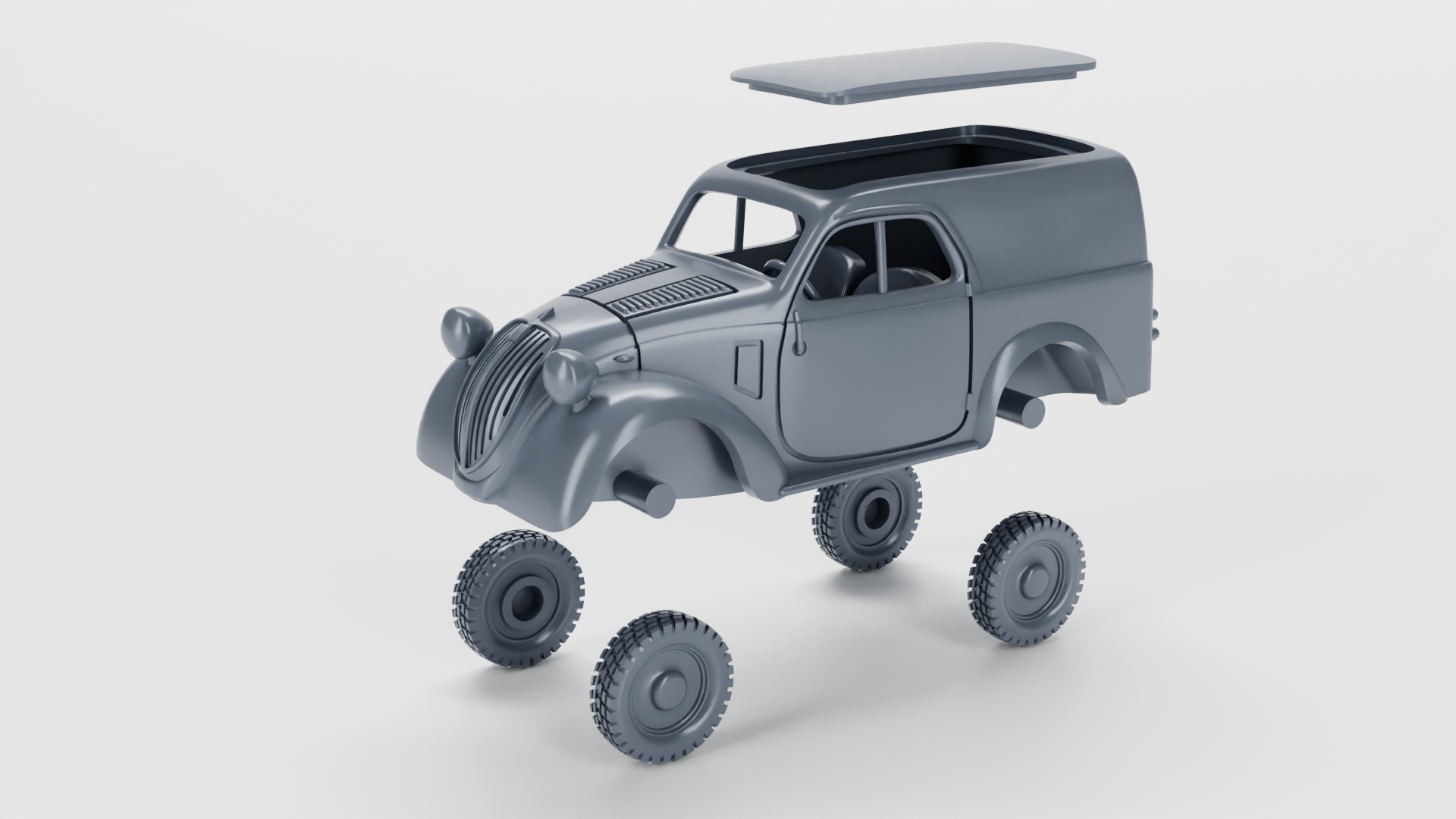 Fiat 500 Topolino Ambulance (Italy) - Italian Army - 28mm Scale - wargame3d