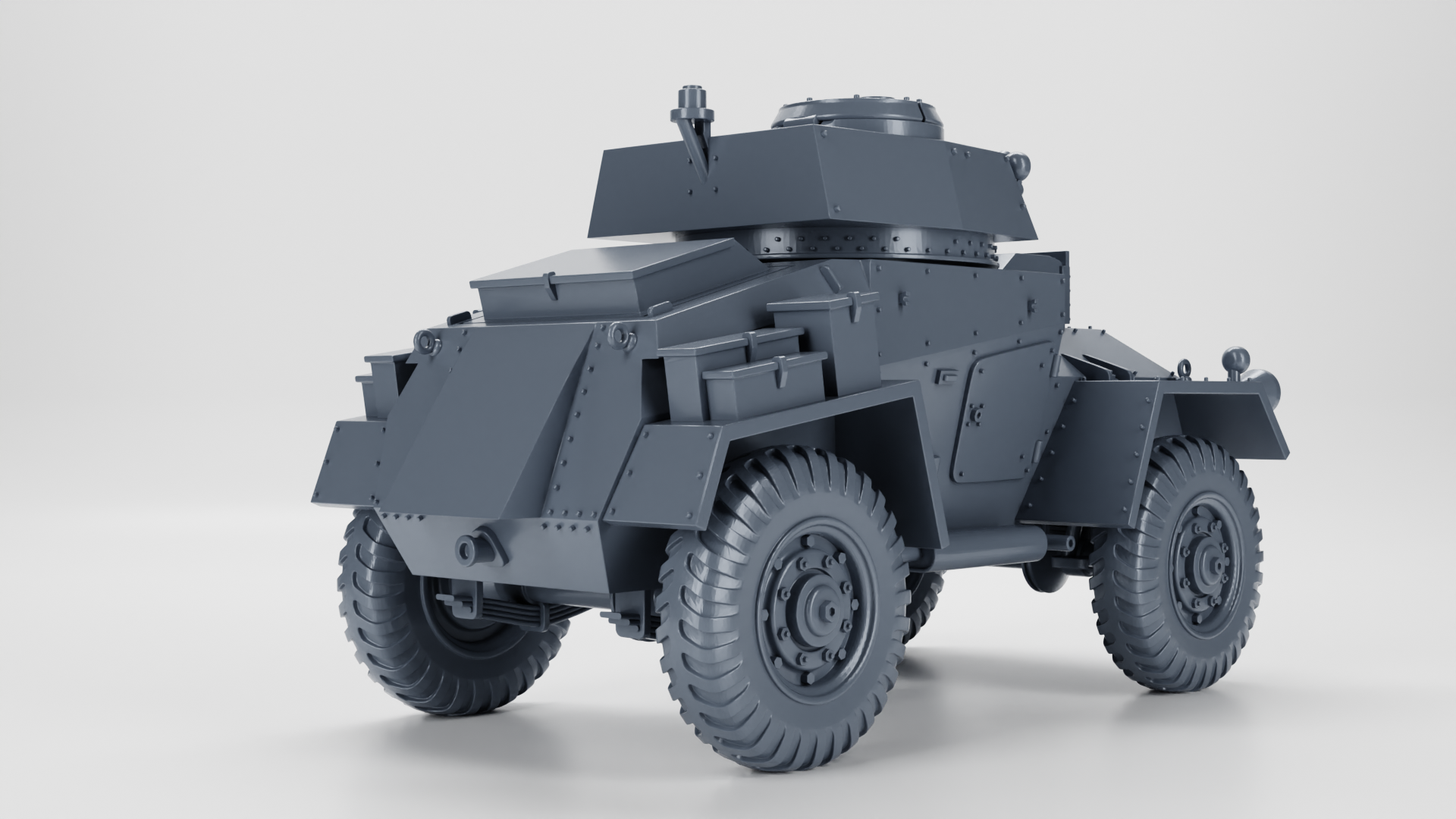 Armoured Car Guy - UK Army - 28mm Scale - wargame3d