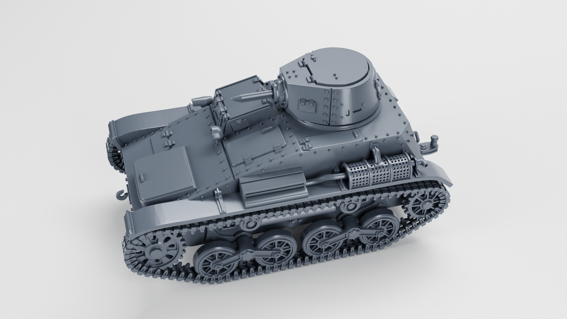 Type 94 Tankette (early) + Trailer - Japanese Army - 28mm Scale - wargame3d