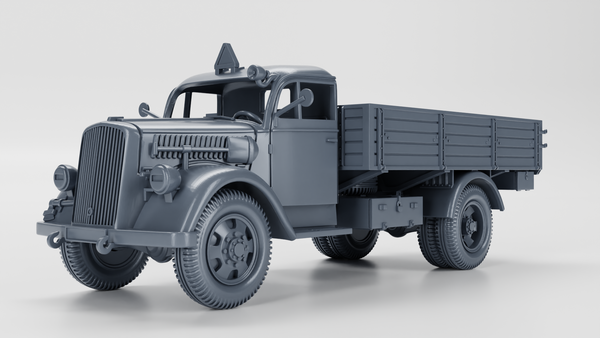 Opel Blitz 3 Tons S, model 1936 (standard+flatbed) + Panzernest - Germany - Bolt Action - wargame3d - 28mm Scale