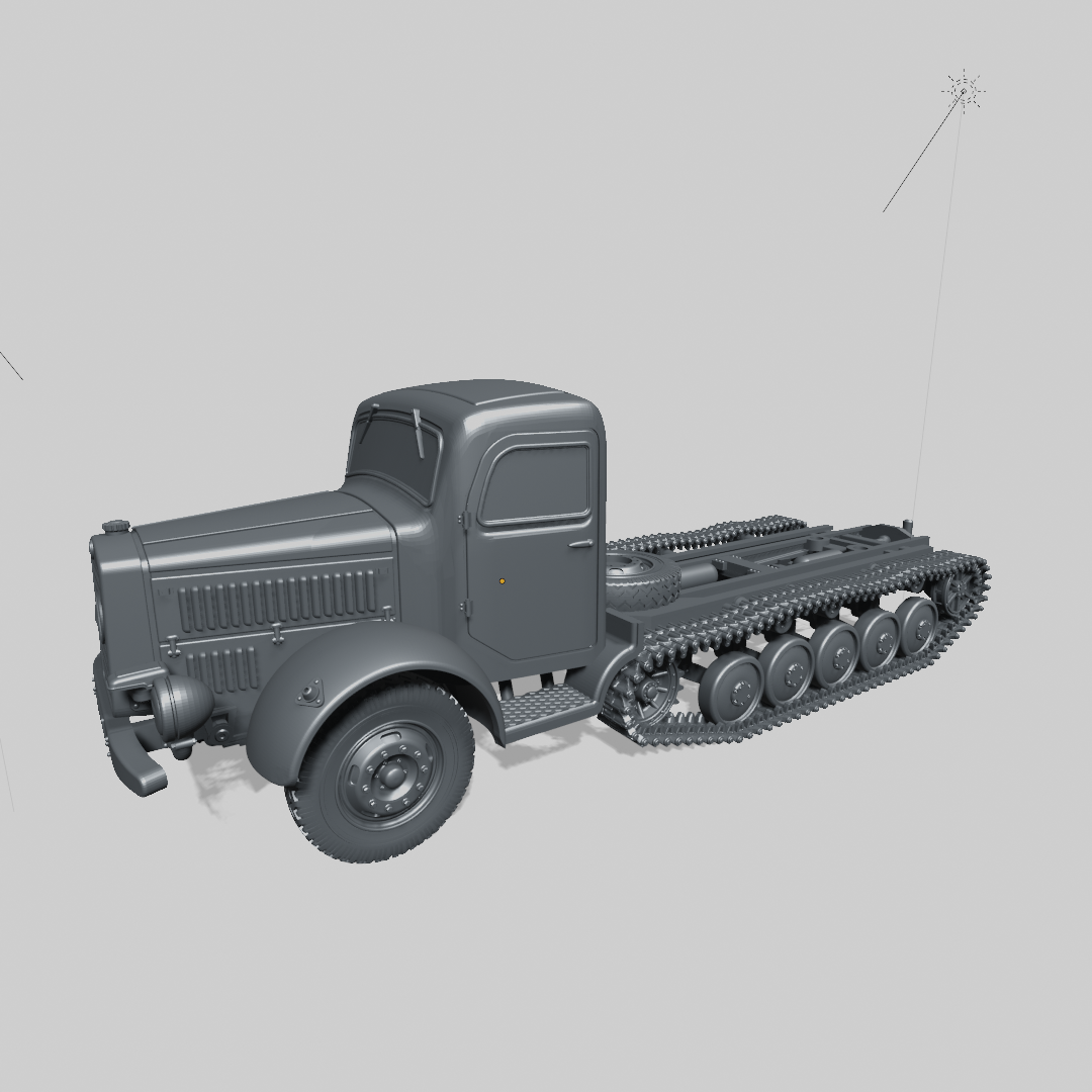 Mercedes-Benz L4500R Maultier - WWII - German Army - wargame3d - 28mm Scale