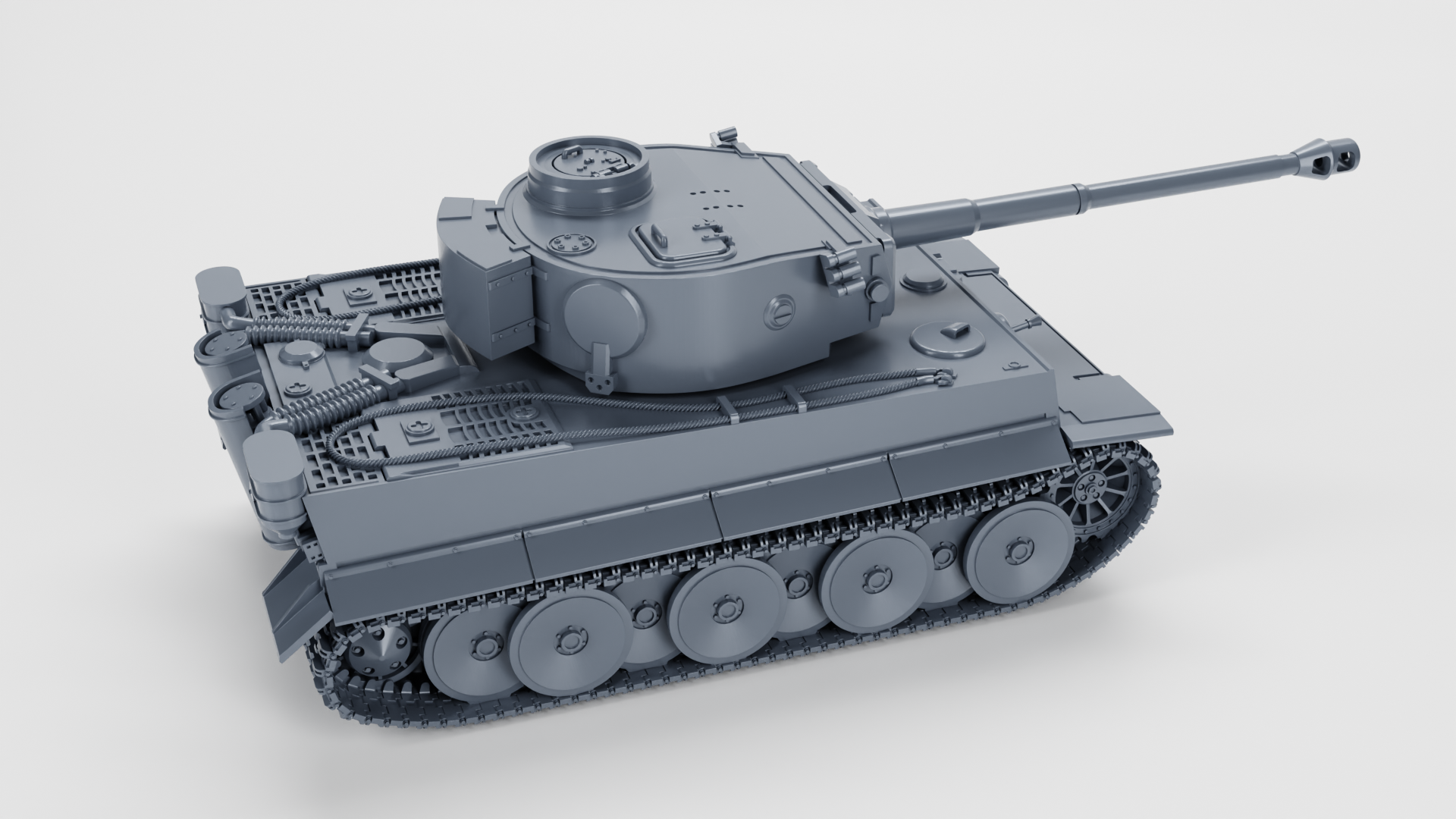 Tiger I Ausf.H (Sd.kfz.181) - WWII - German Army - wargame3d- 28mm Scale