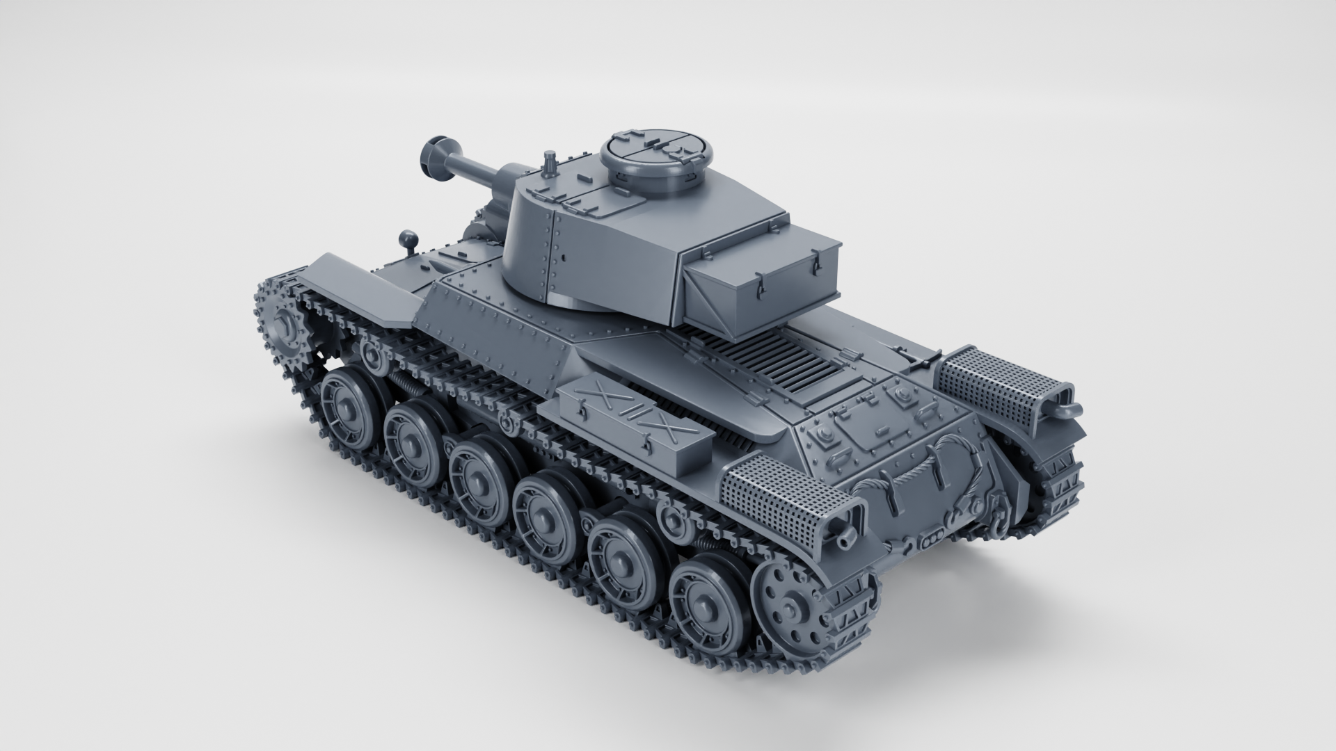 Type 97 Chi-Ha Kai + Shinhoto Chi-Ha 120mm Tanks - Japanese Army - 28mm Scale - wargame3d