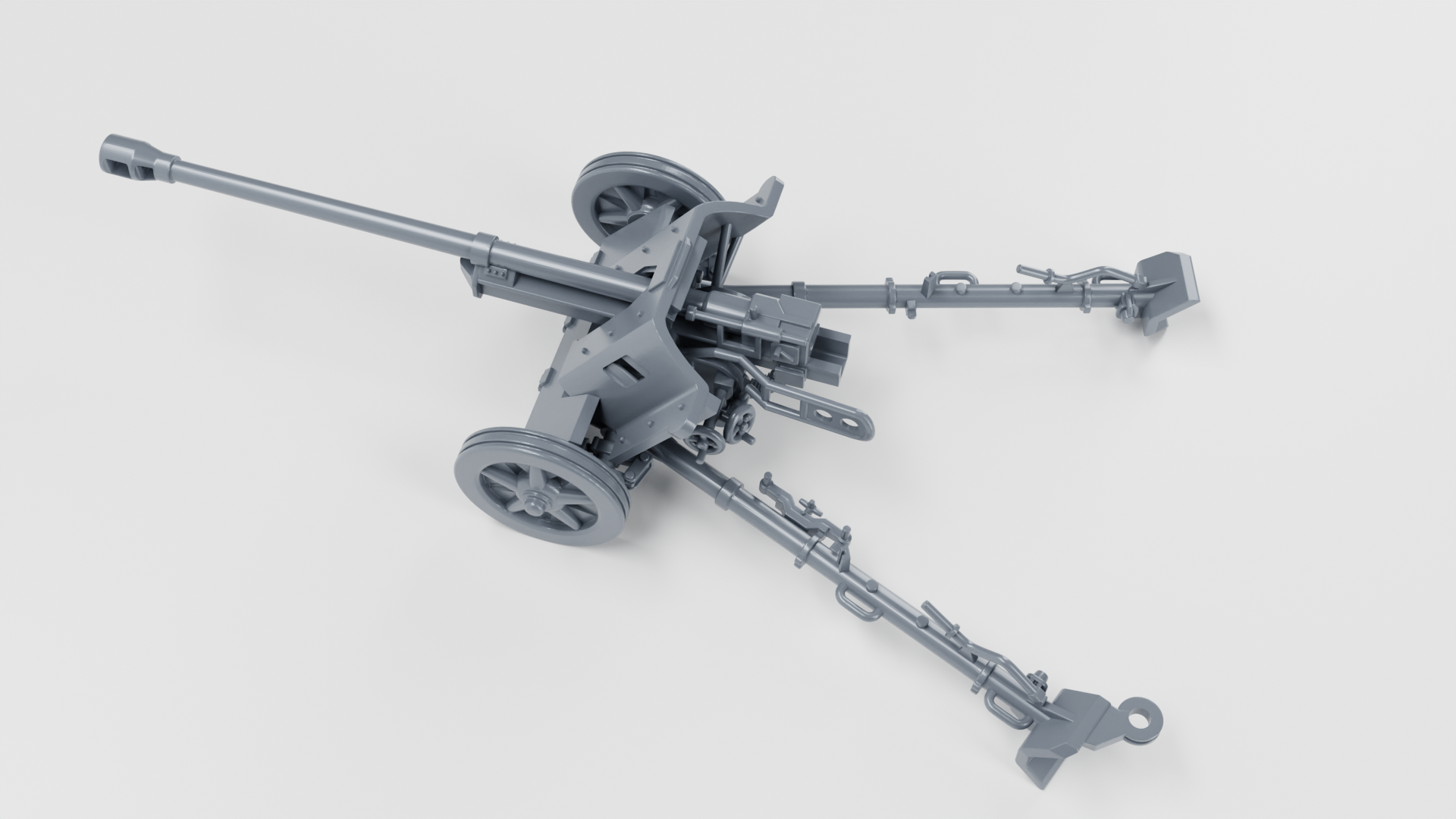 Anti-tank gun 5cm PAK 38 - German Army - 28mm Scale - wargame3d