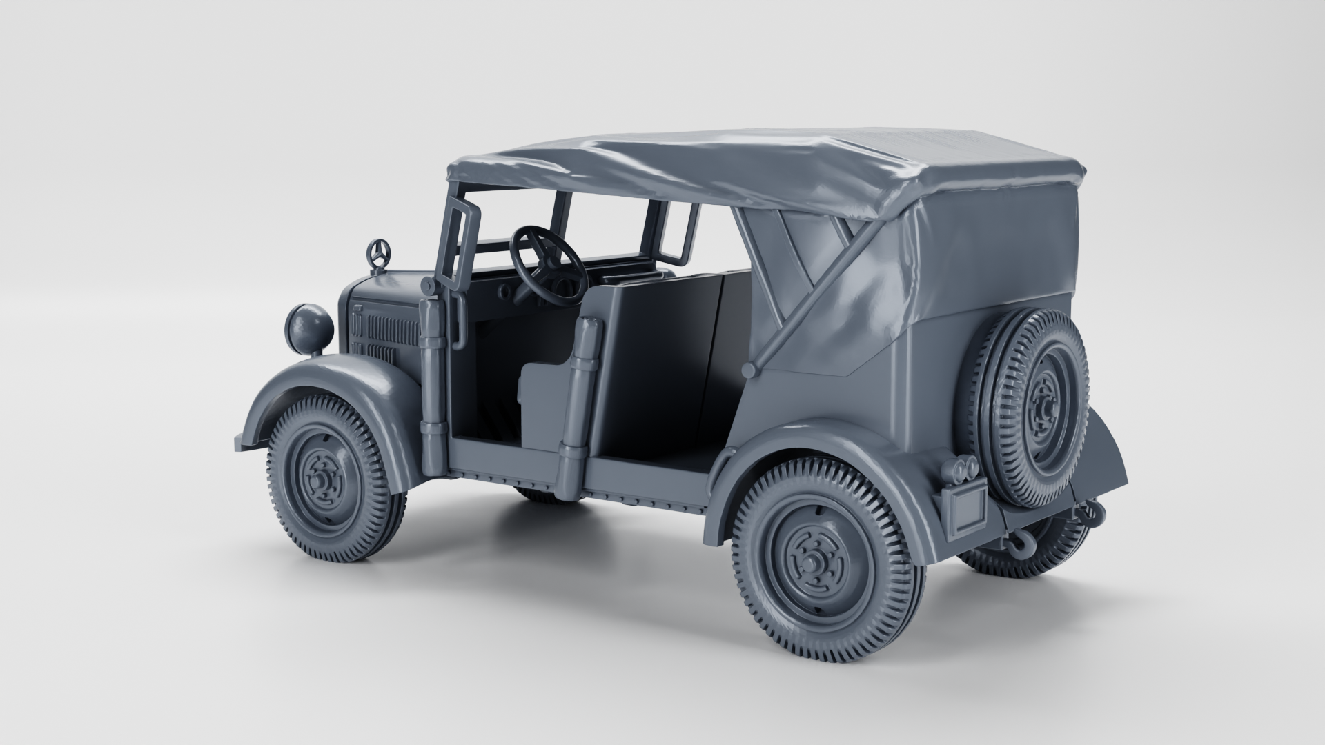 Mercedes Benz W152 (Type G5) - Other Nations Passenger Vehicles - 28mm Scale - wargame3d