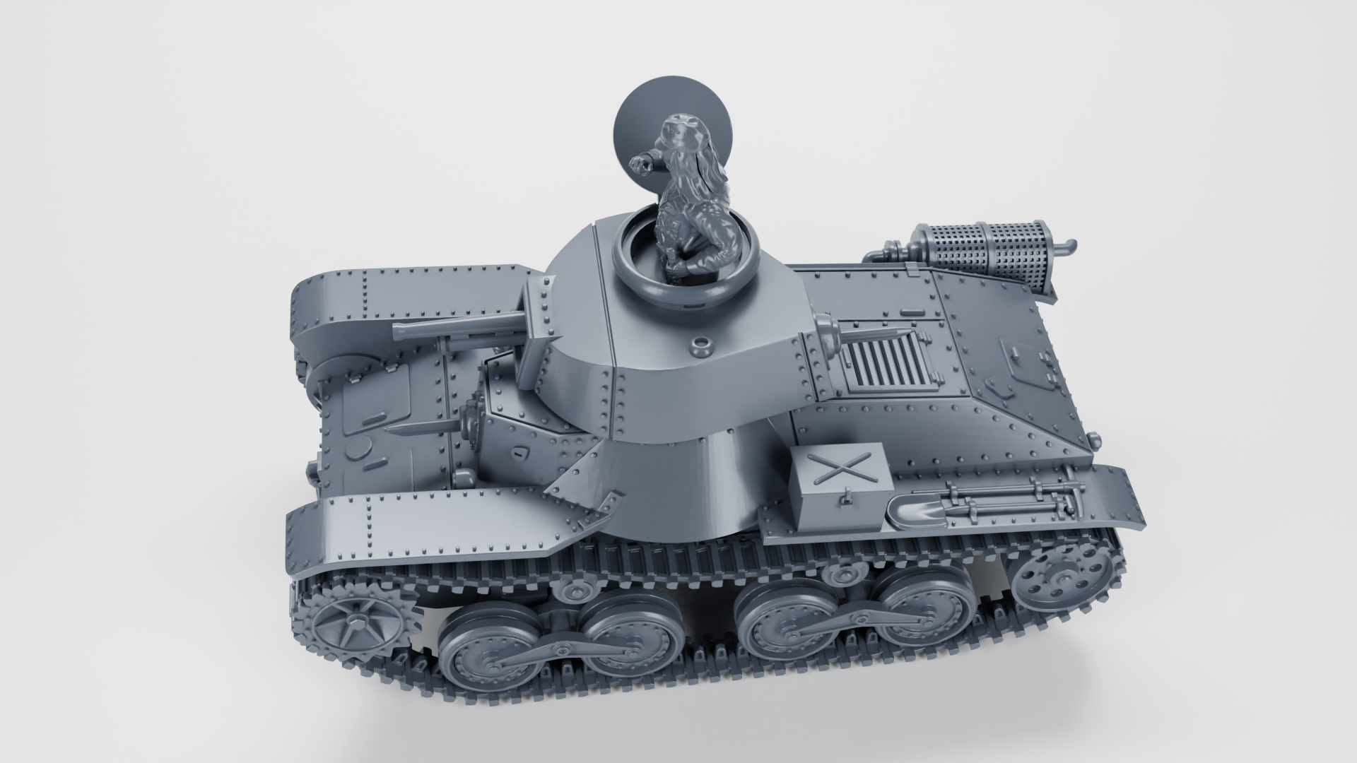 Type 4 Ke-Nu Light Tank - Japanese Army - 28mm Scale - wargame3d