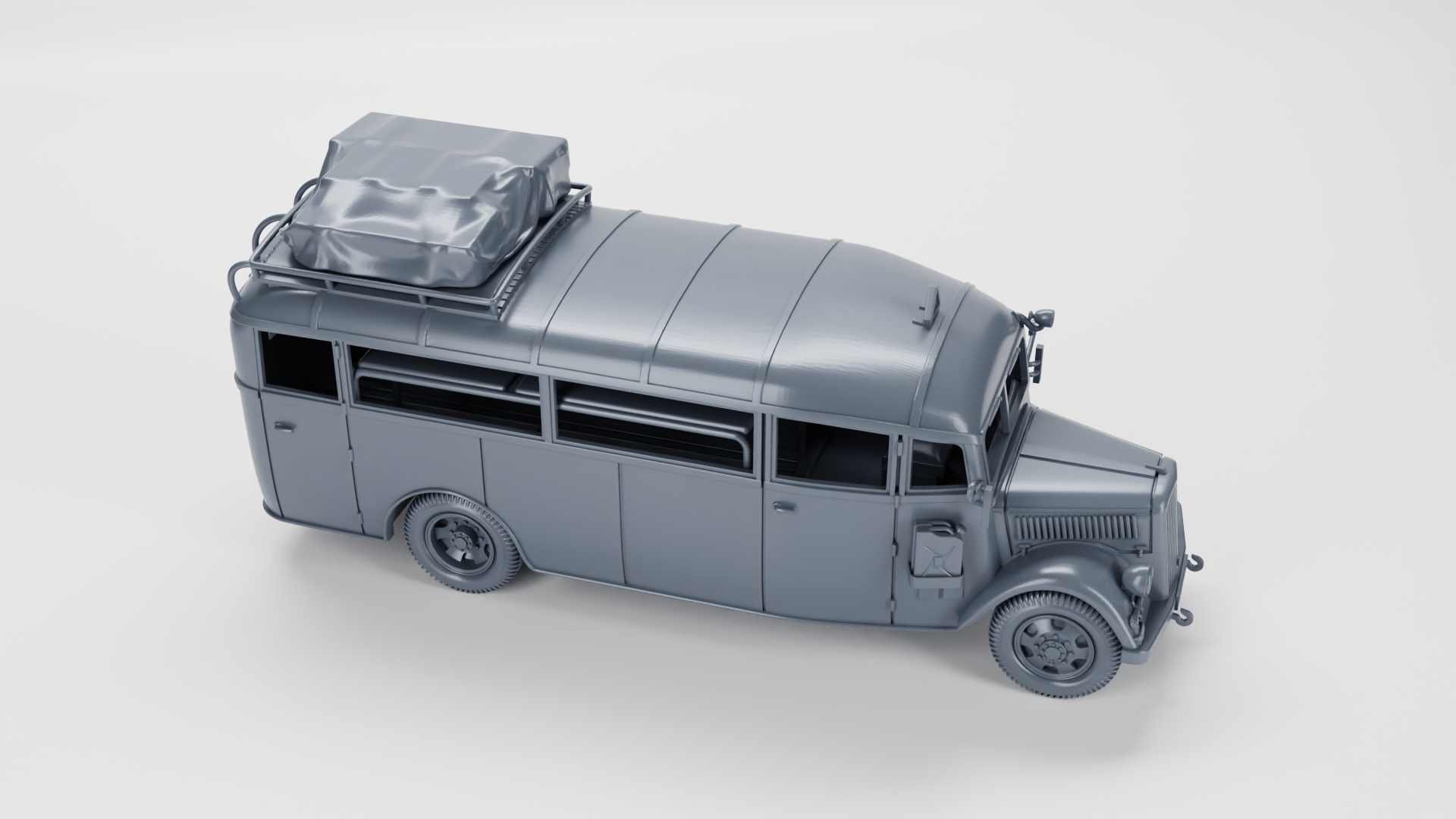 Opel Blitz Ambulance Bus (3.6S Omnibus) - Germany - wargame3d - 28mm Scale