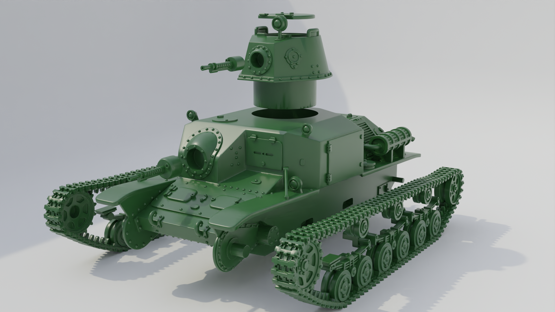 Tankette Type 92 Jyu-Sokosha (early) - Japanese Army - 28mm Scale - wargame3d
