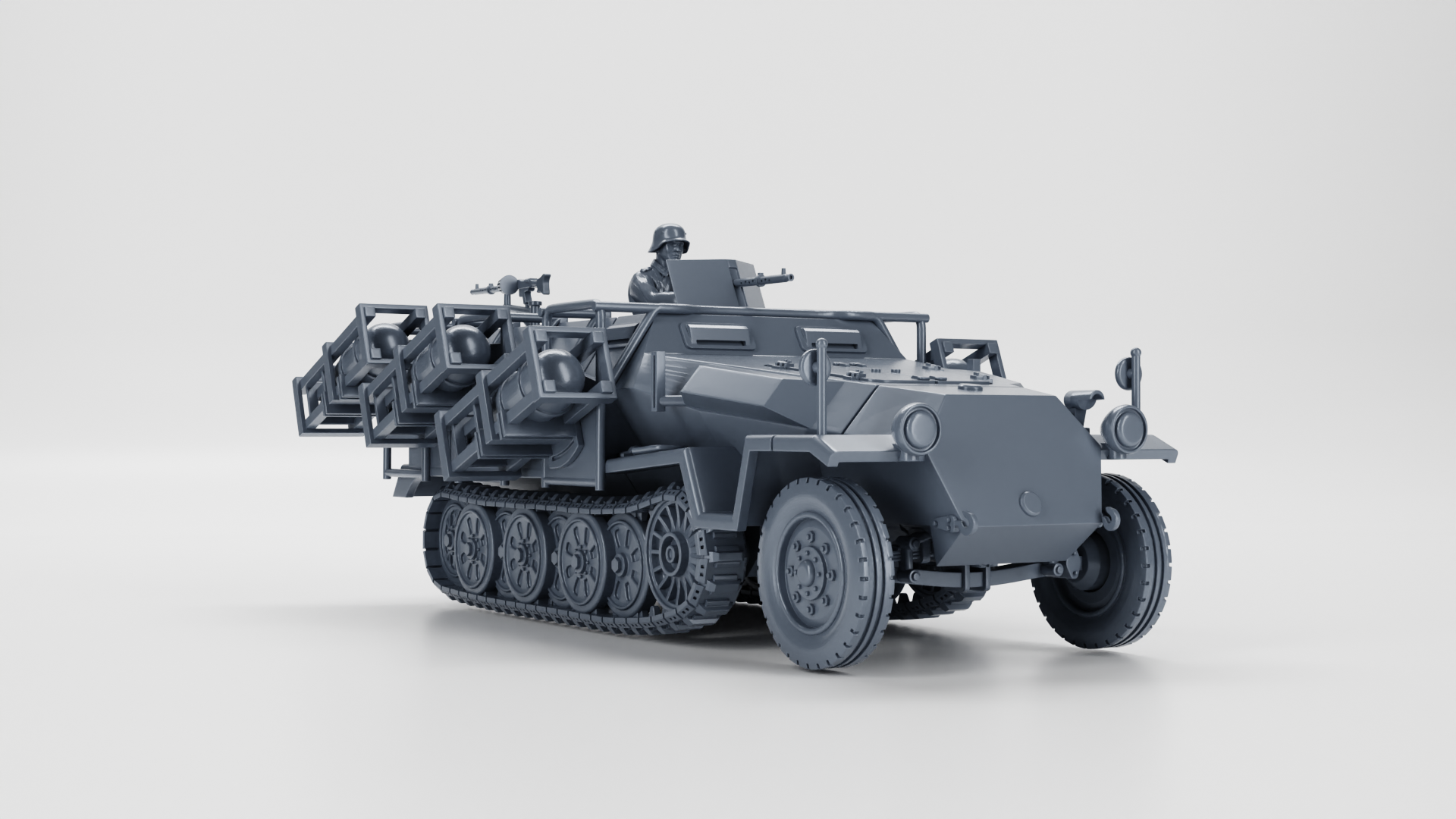 Sd.Kfz.251.1 II Ausf.B - Stuka Zu Fuss - German Army - 28mm Scale - wargame3d