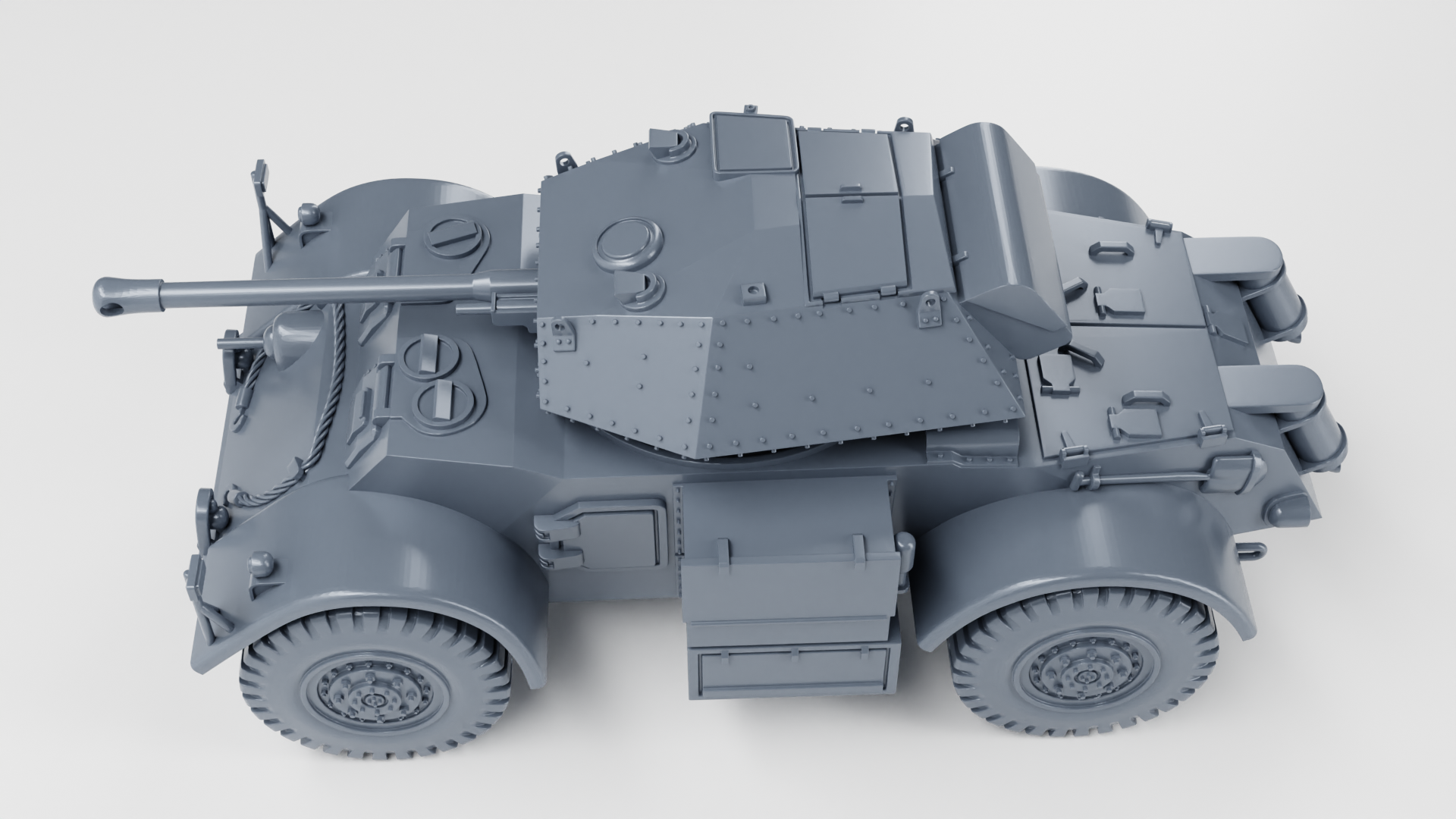 T17E1 Staghound Mk.III - UK Army - 28mm Scale - wargame3d