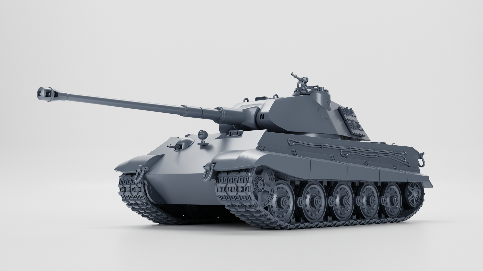 Tiger II Ausf.B - Porsche Turret - WWII - German Army - wargame3d- 28mm Scale