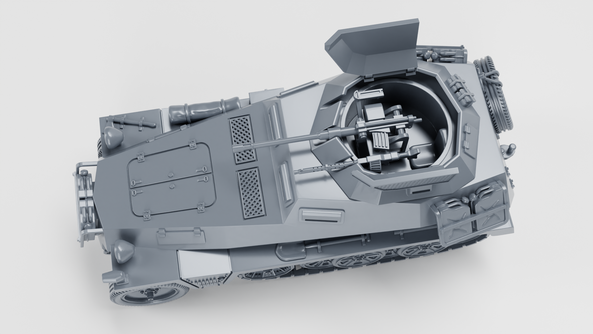Sd.Kfz.250.9 Alte with 2cm Kwk - German Army - 28mm Scale - wargame3d
