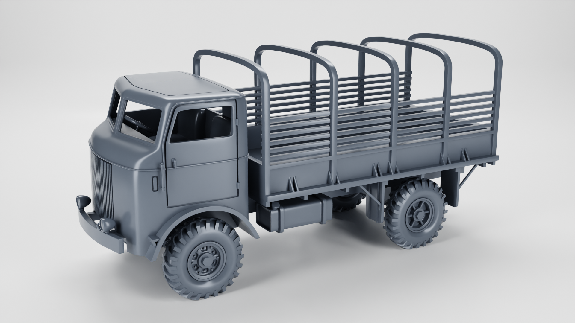 FWD Model SU-COE (6x6)(US) - HEAVY TRANSPORTERS+TRAILERS of WW2 - US Army - 28mm Scale - Tank - Miniature - wargame3d