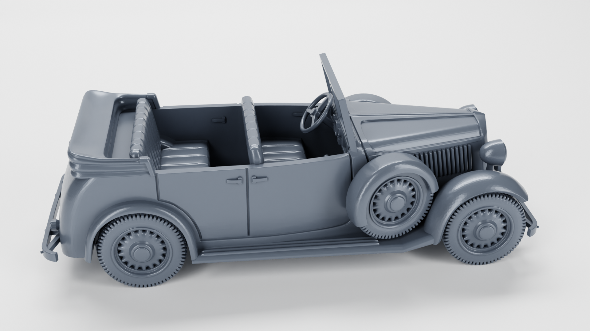 Fiat 518 Mazur Cabrio (5 Seats) - Other Nations Passenger Vehicles - 28mm Scale - wargame3d