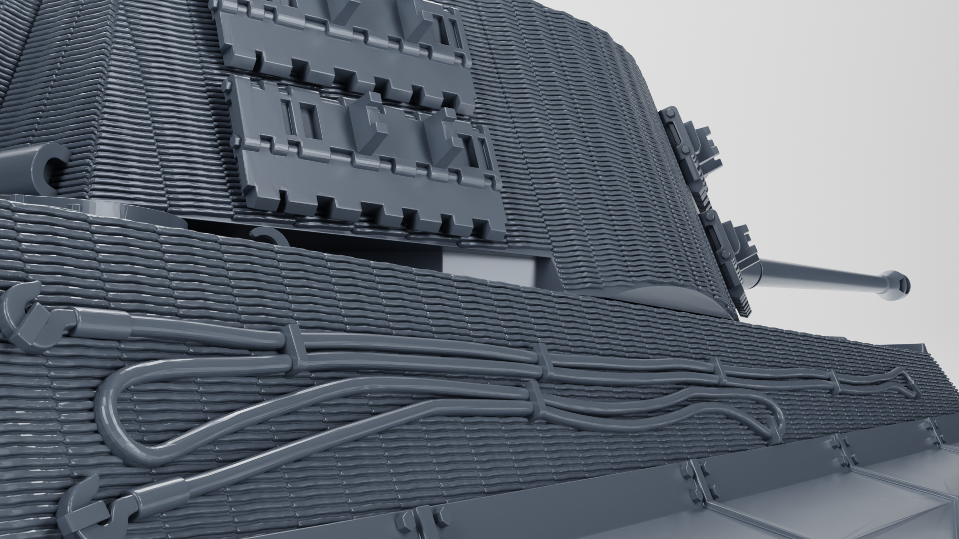 Tiger II Ausf B Zimmerit Henschel Turret - WWII - German Army - wargame3d- 28mm Scale