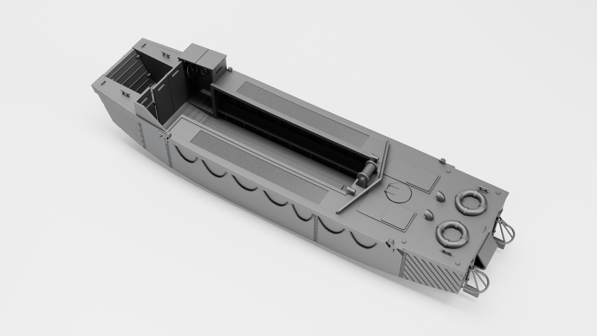 Landing Craft Assault (LCA) - Juno Beach - UK Army - 28mm Scale - wargame3d