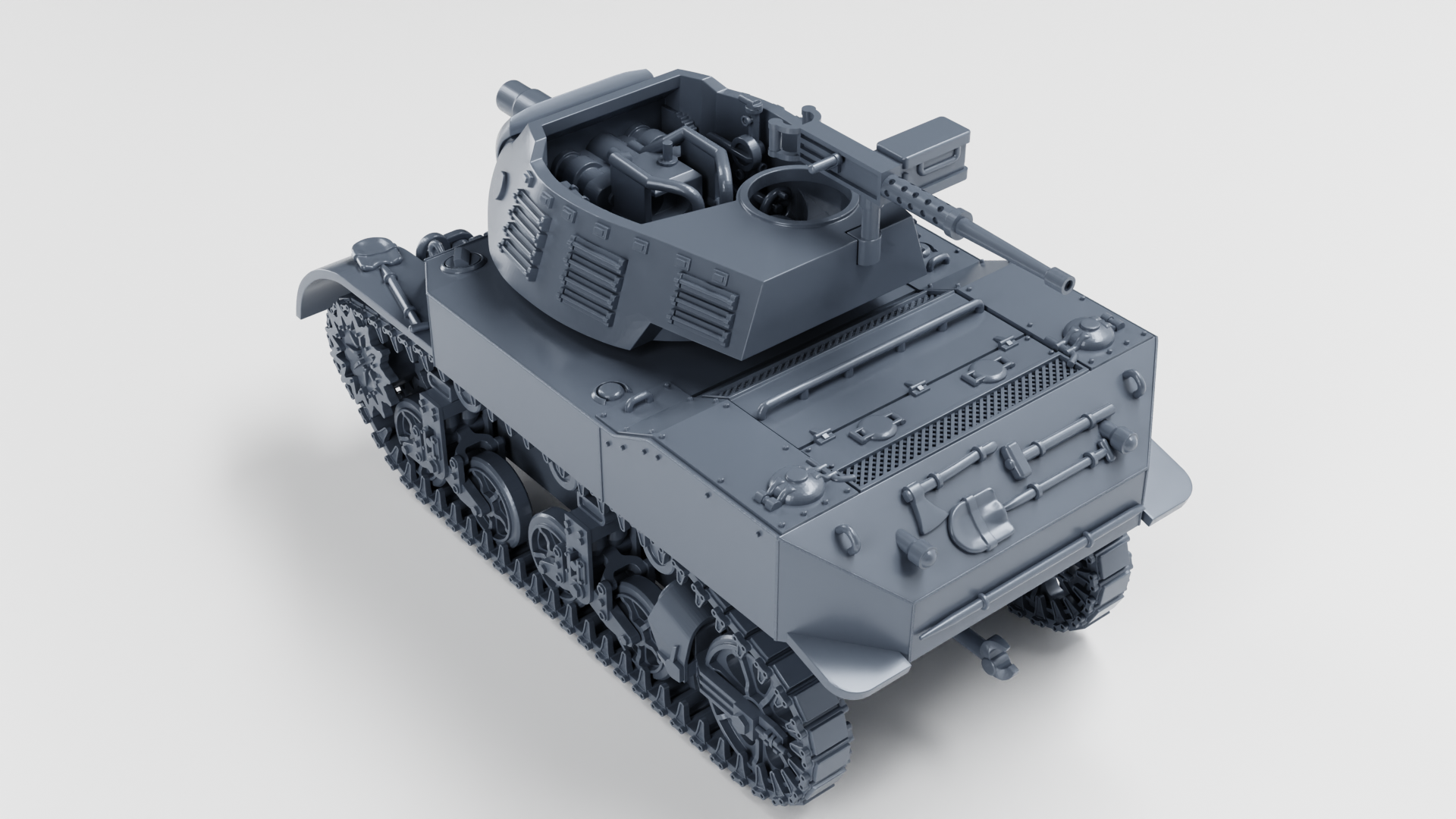 M8 Scott Howitzer Motor Carriage - US Army - 28mm Scale - Tank - Miniature - wargame3d