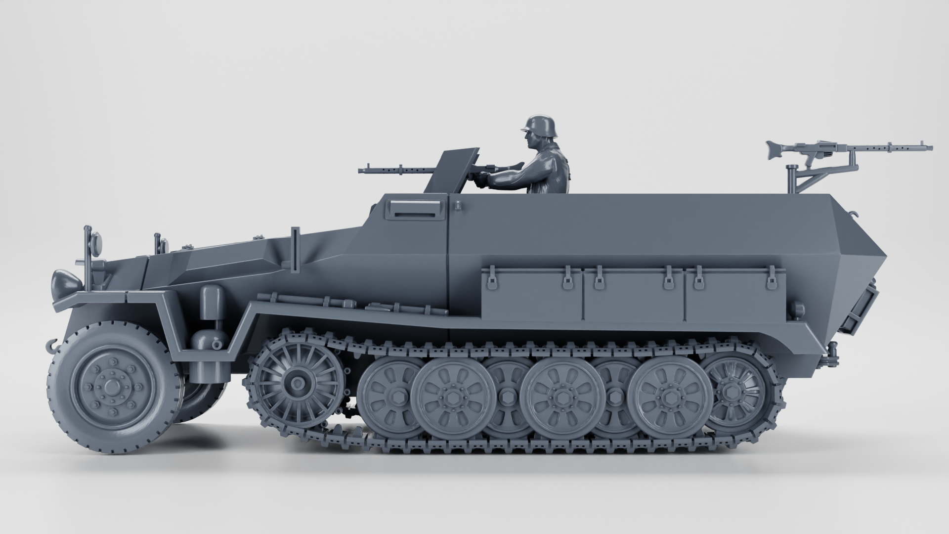 Sd.Kfz.251.1 Ausf.A - German Army - 28mm Scale - wargame3d