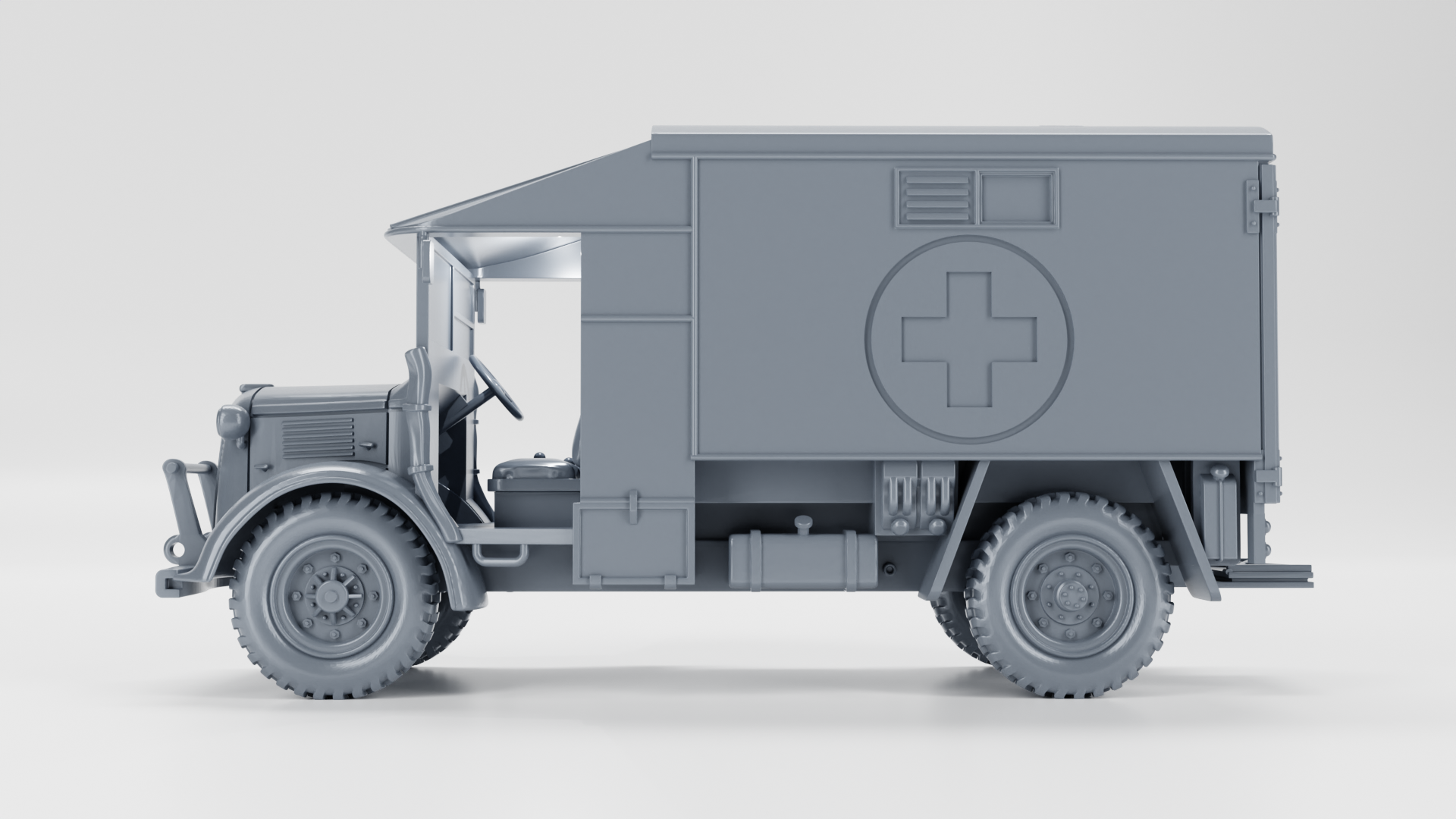 Austin K2/Y Ambulance - UK Army - wargame3d- 28mm Scale