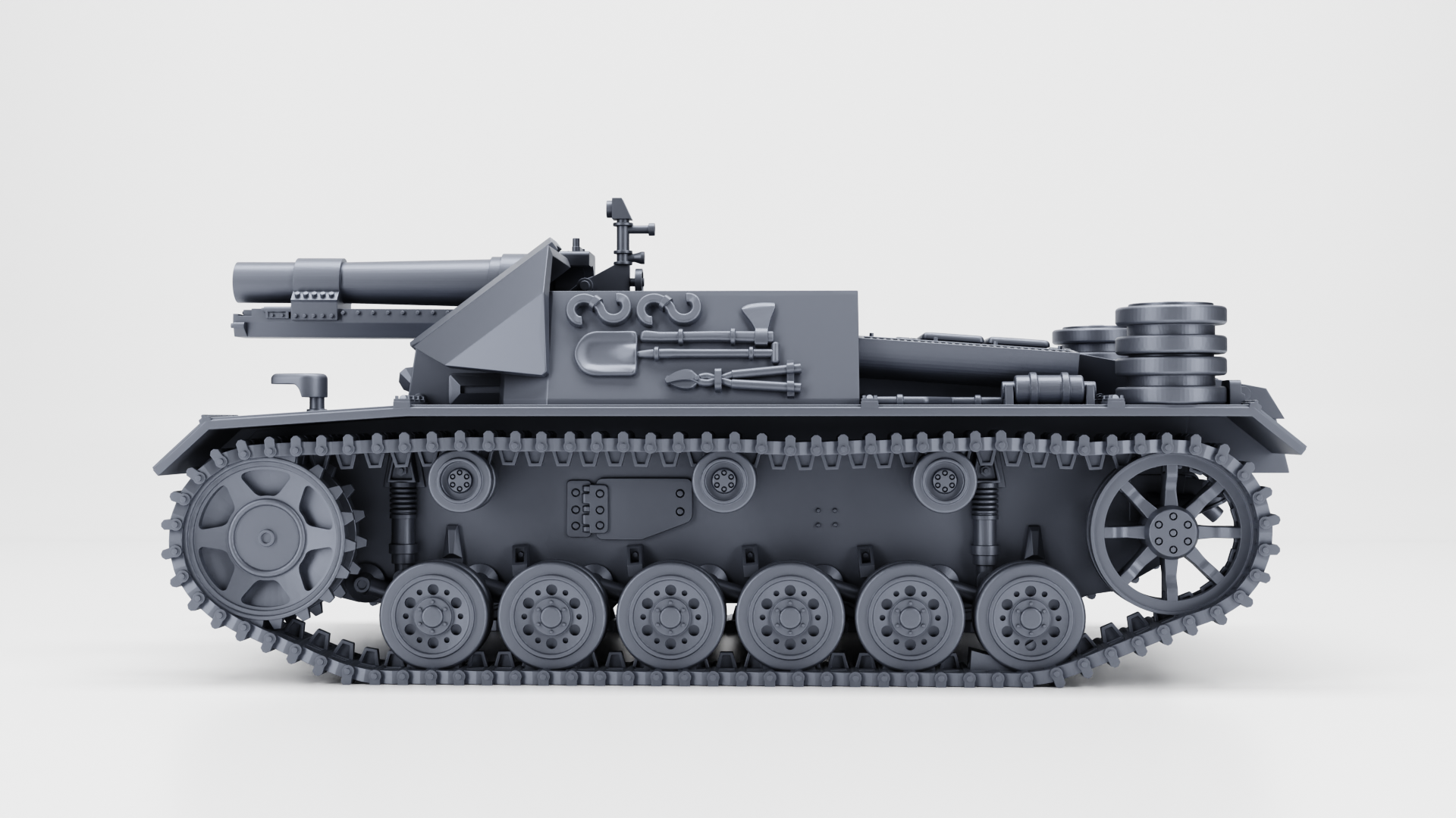 15 cm sIG 33 (Sf) auf Panzerkampfwagen III - German Sturmpanzers - WWII - German Army - wargame3d - 28mm Scale