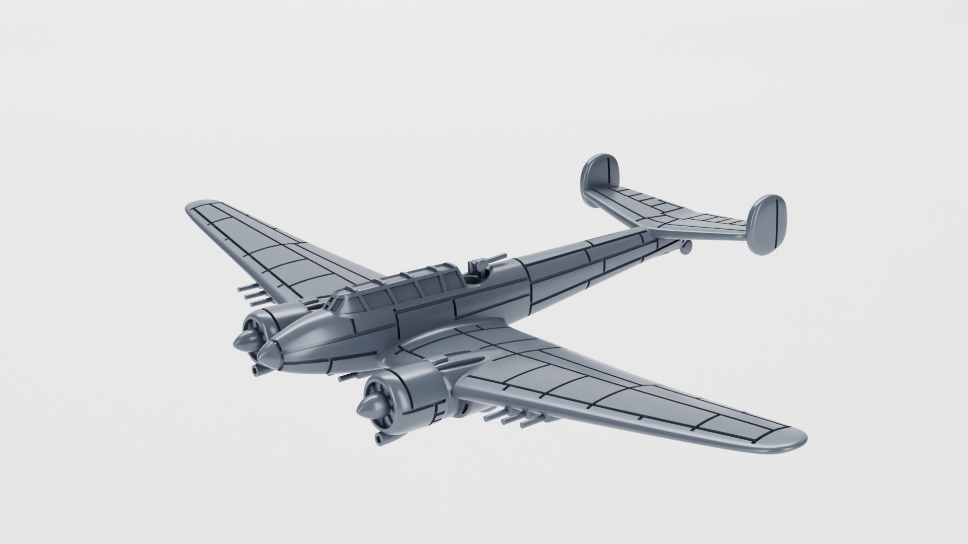 Potez 631 - French Aircraft of WWII - 1:200 Scale - Great for Table Top War Games and Dioramas - Resin - wargame3d