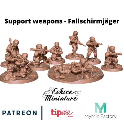 Fallschirmjäger Support Weapons - German Army - 28mm - Eskice Miniature