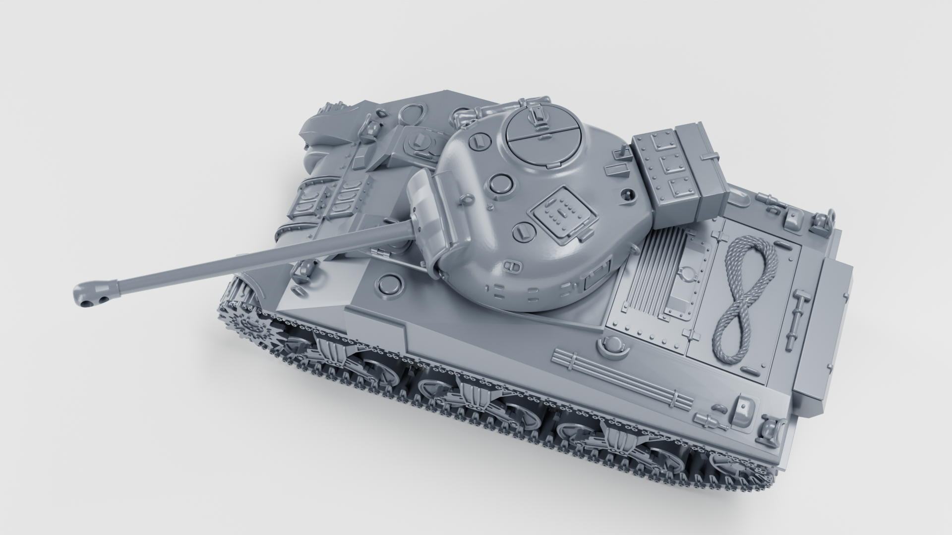 Sherman Firefly VC with QF 17-pounder (US, WW2) - US Army - 28mm Scale - Tank - Miniature - wargame3d