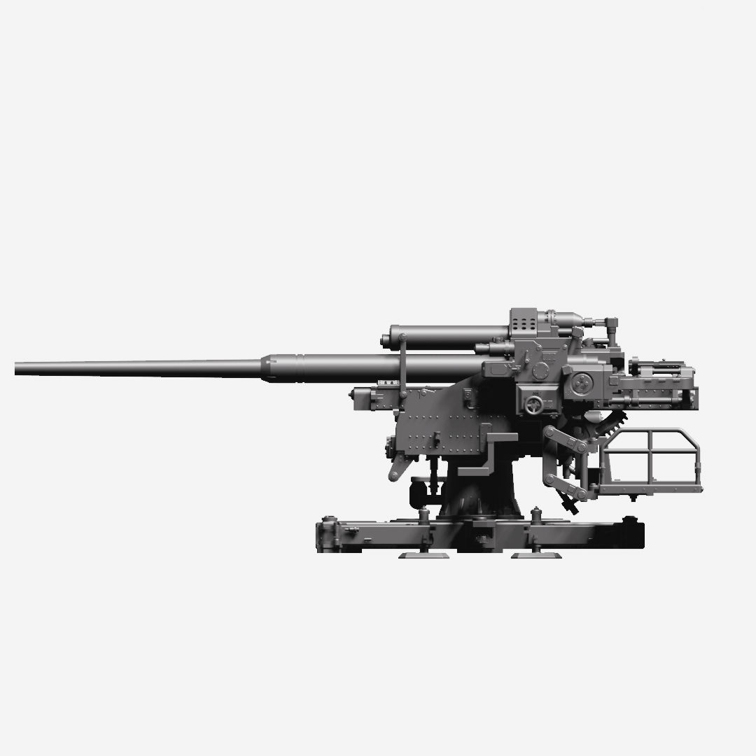 AA gun 12.8cm FlaK 40 - WWII - German Army - wargame3d- 28mm Scale