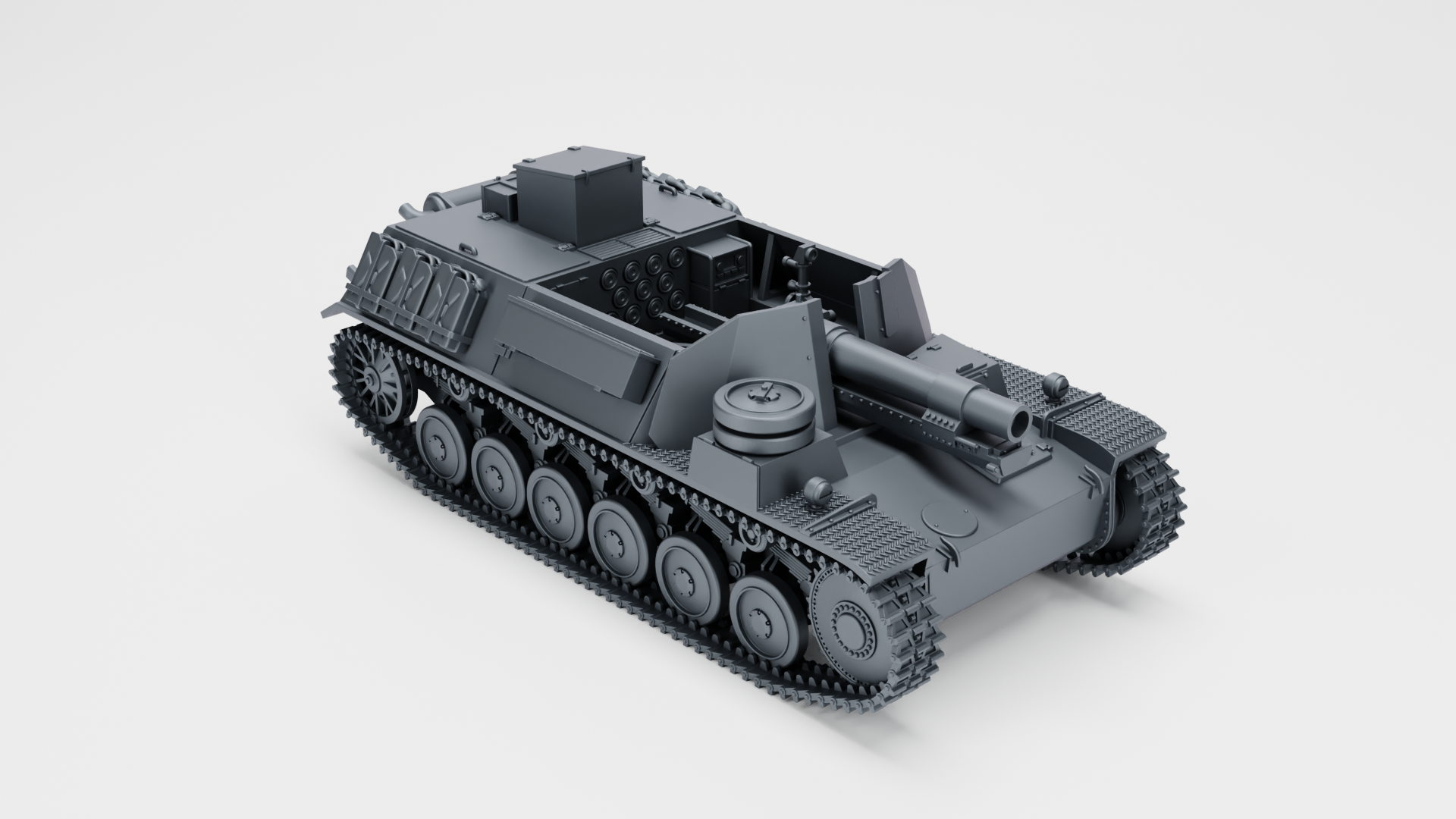 Sturmpanzer II Bison (15cm sIG 33 auf Panzer II) - German Sturmpanzer - WWII - German Army - wargame3d - 28mm Scale