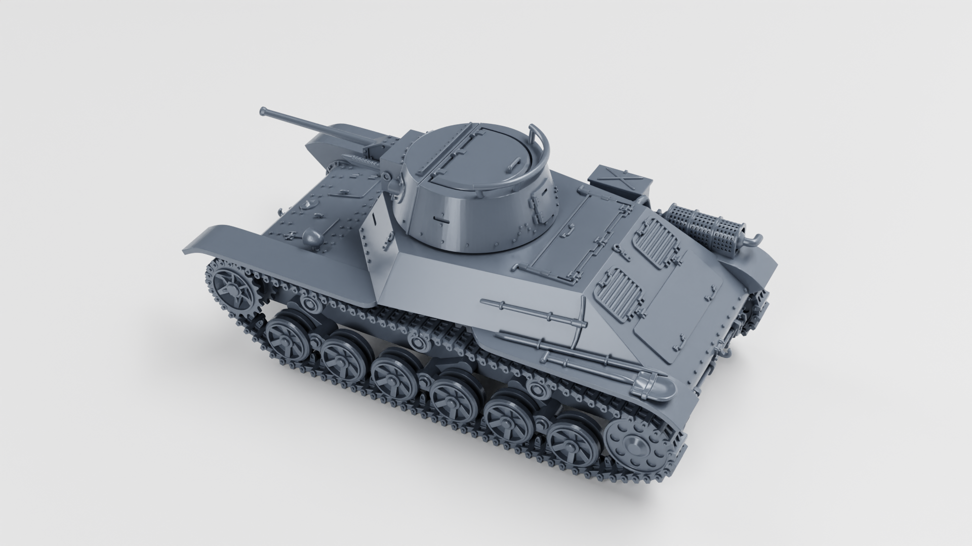 Type 2 Ke-To Light Tank - Japanese Army - 28mm Scale - wargame3d