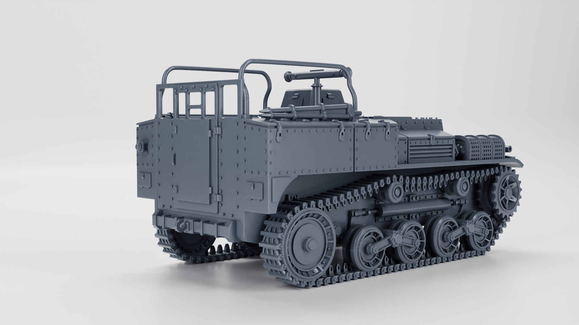 Type 100 Te-Re artillery observation tankette - Japanese Army - 28mm Scale - wargame3d