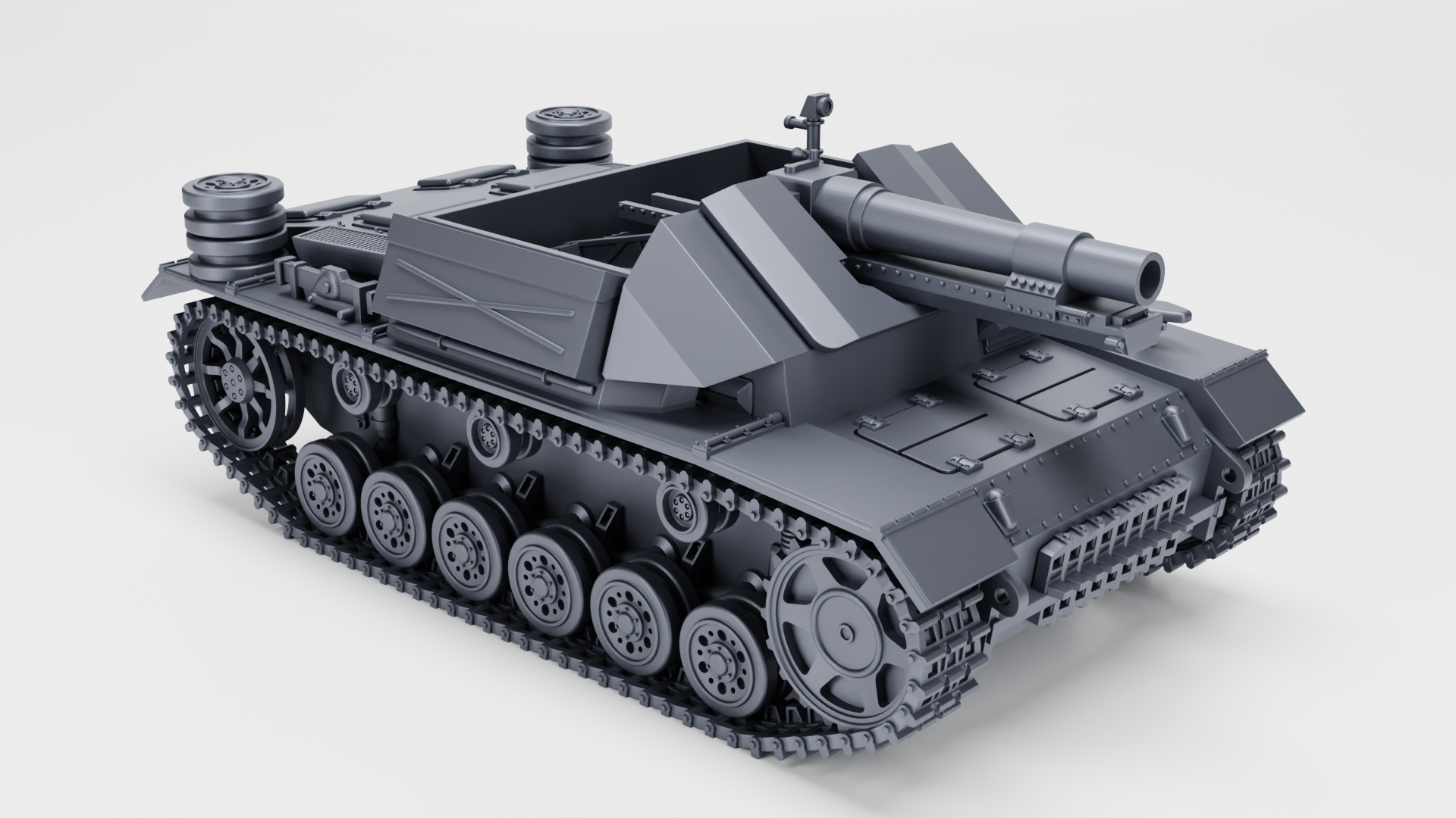 15 cm sIG 33 (Sf) auf Panzerkampfwagen III - German Sturmpanzers - WWII - German Army - wargame3d - 28mm Scale