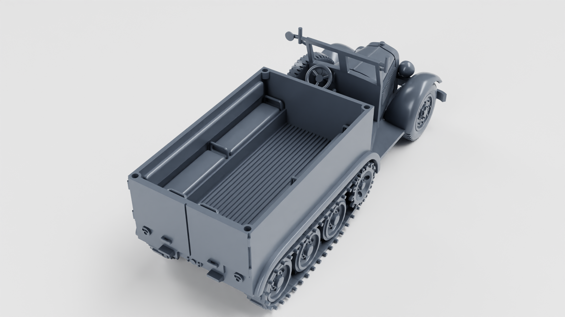 Half-Track Supply Truck - wz.39 PZInż 222 - Polish Army - 28mm Scale - wargame3d