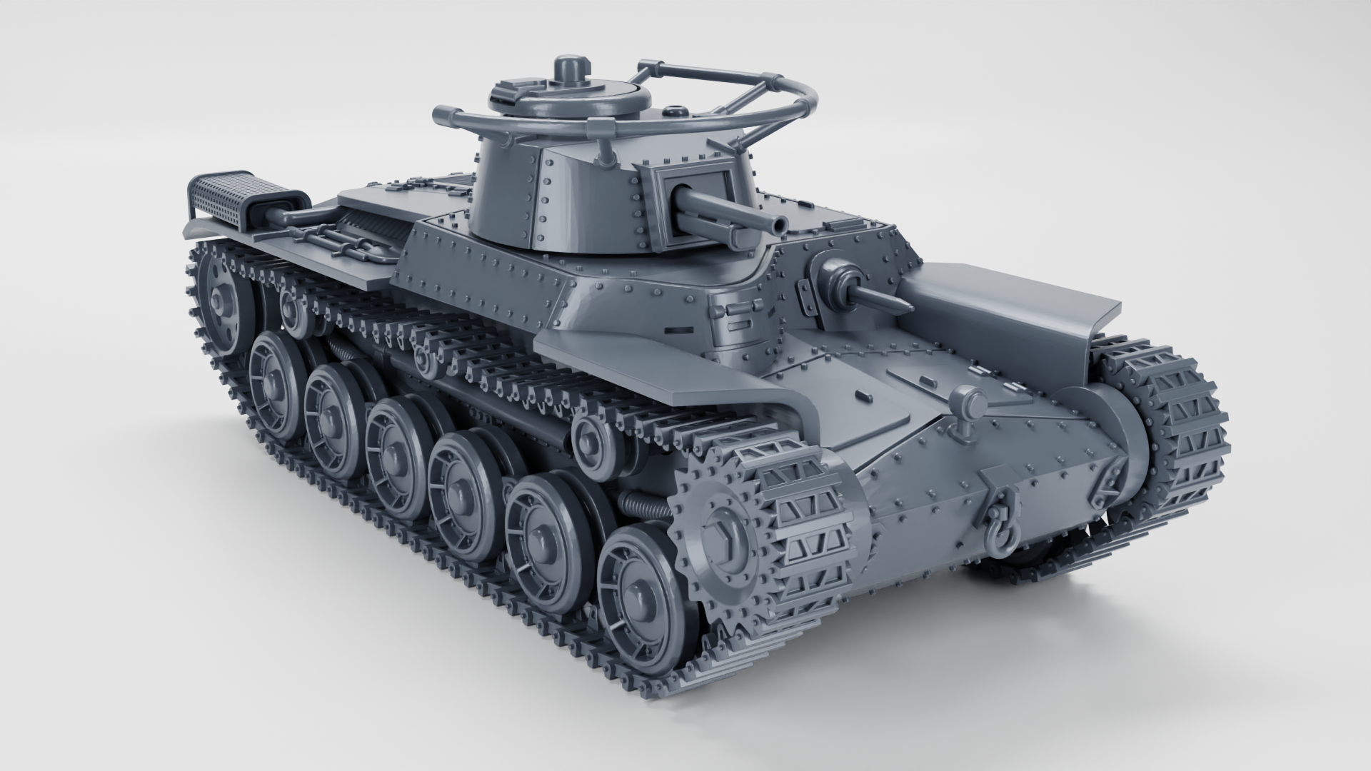 Type 97 Chi-Ha + Shi-Ki Command Tank - Japanese Army - 28mm Scale - wargame3d