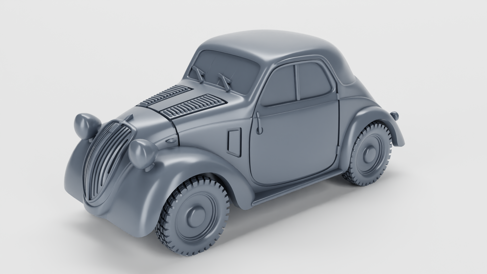 Fiat 500 Topolino (Italy) - Italian Army - 28mm Scale - wargame3d