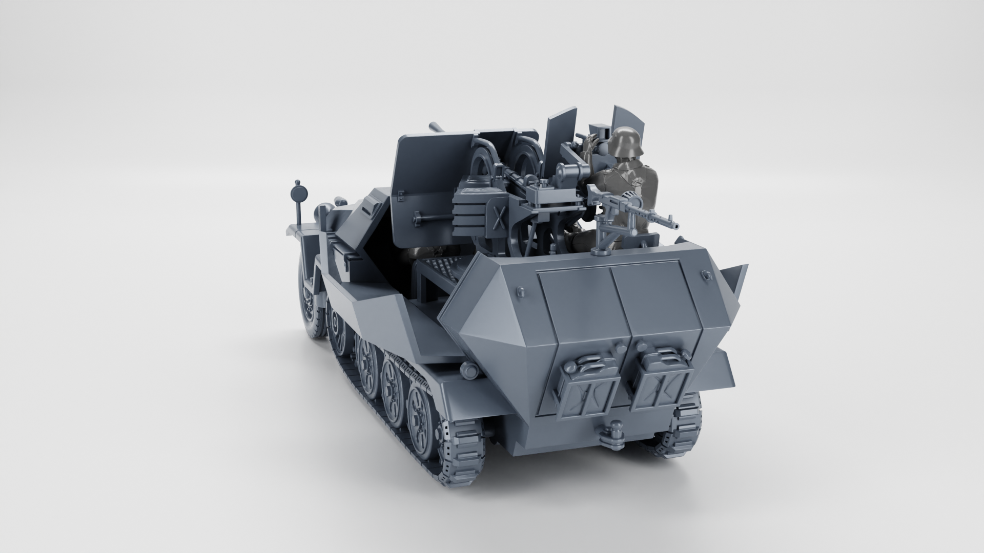 Sd.Kfz.251.17 Ausf.C with 2cm Flak 38 - German Army - 28mm Scale - wargame3d